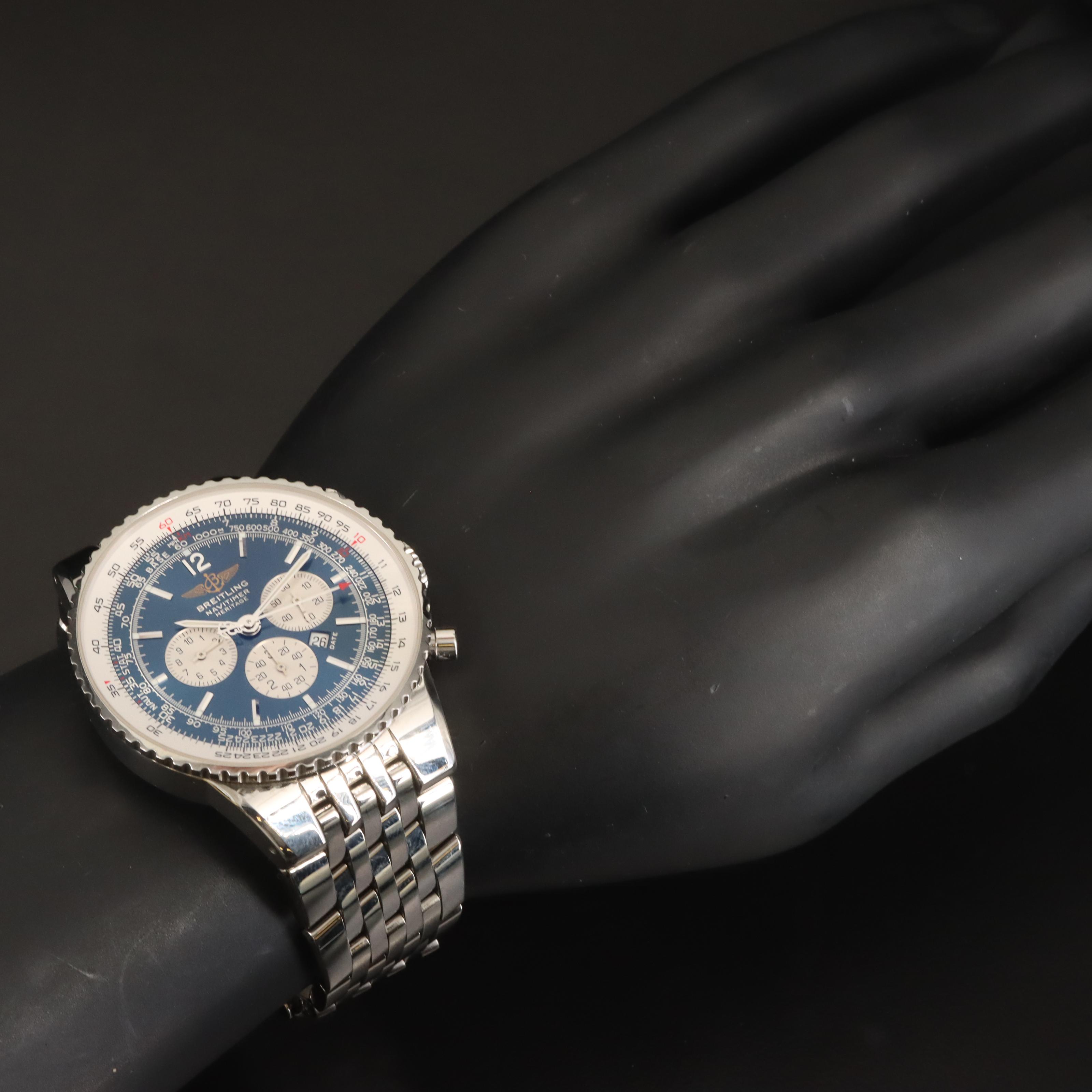 Breitling Navitimer Heritage Blue Dial 43mm Stainless Steel Automatic Watch