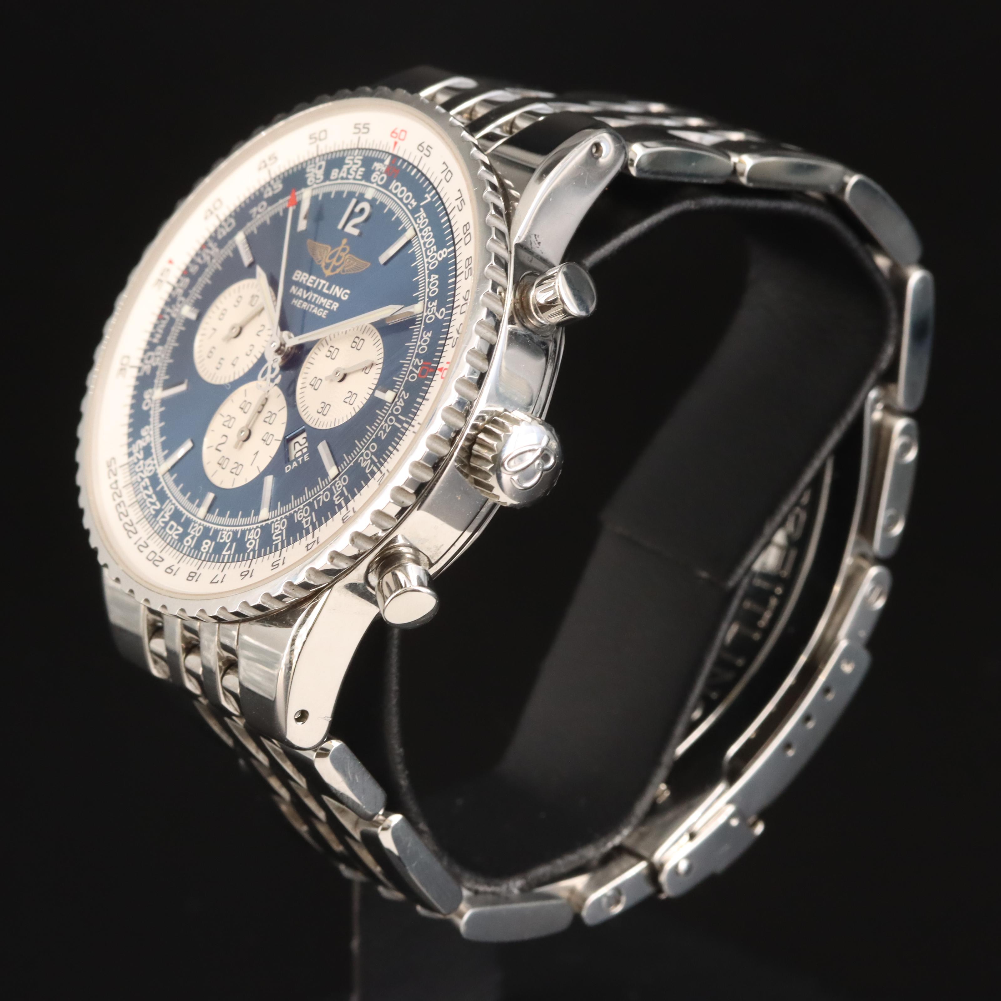Breitling Navitimer Heritage Blue Dial 43mm Stainless Steel Automatic Watch
