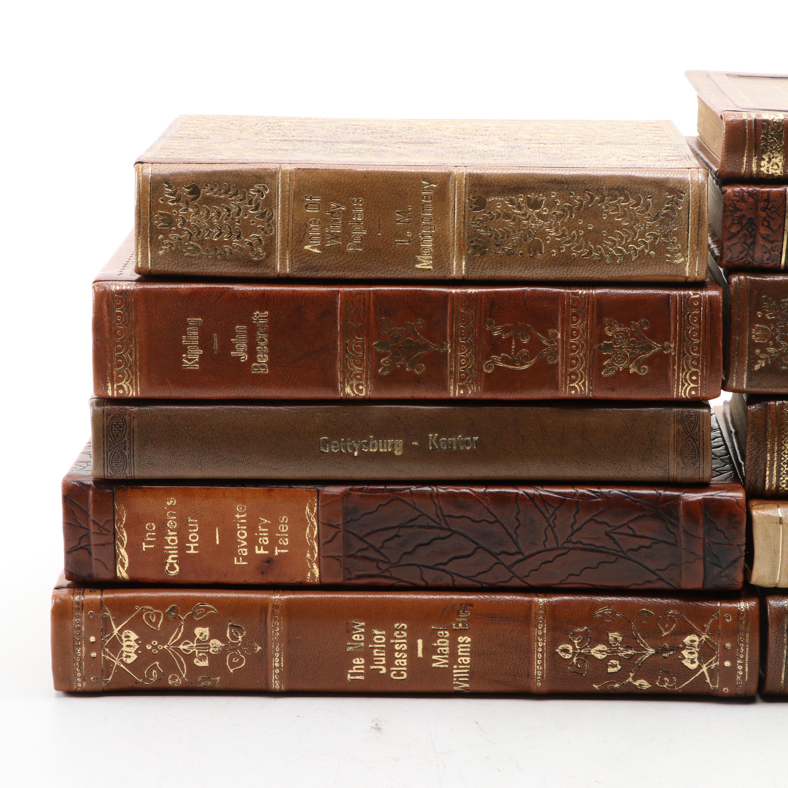 Leather Bound Children's Books Including "Pollyana" and "Anne of Windy Poplars"