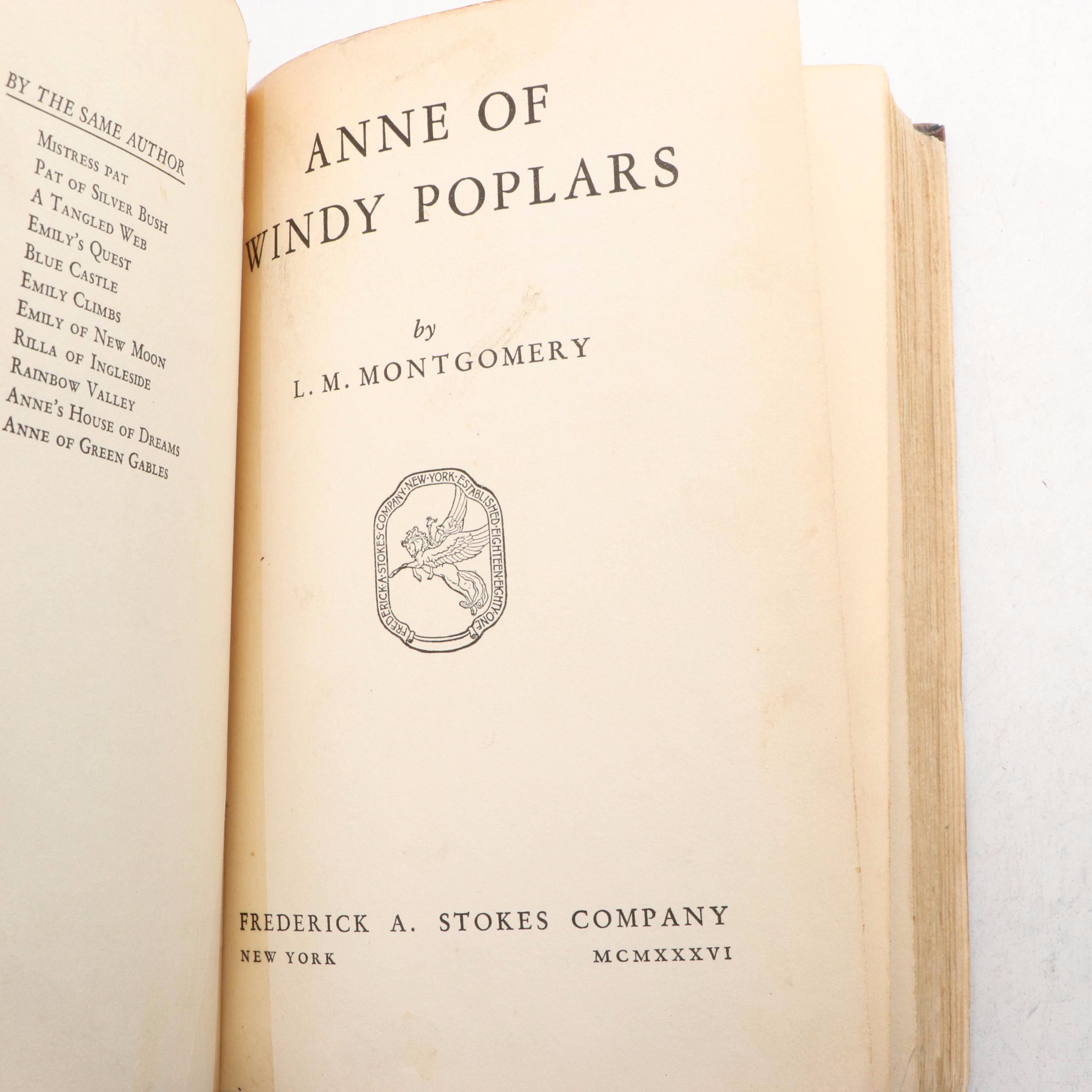 Leather Bound Children's Books Including "Pollyana" and "Anne of Windy Poplars"