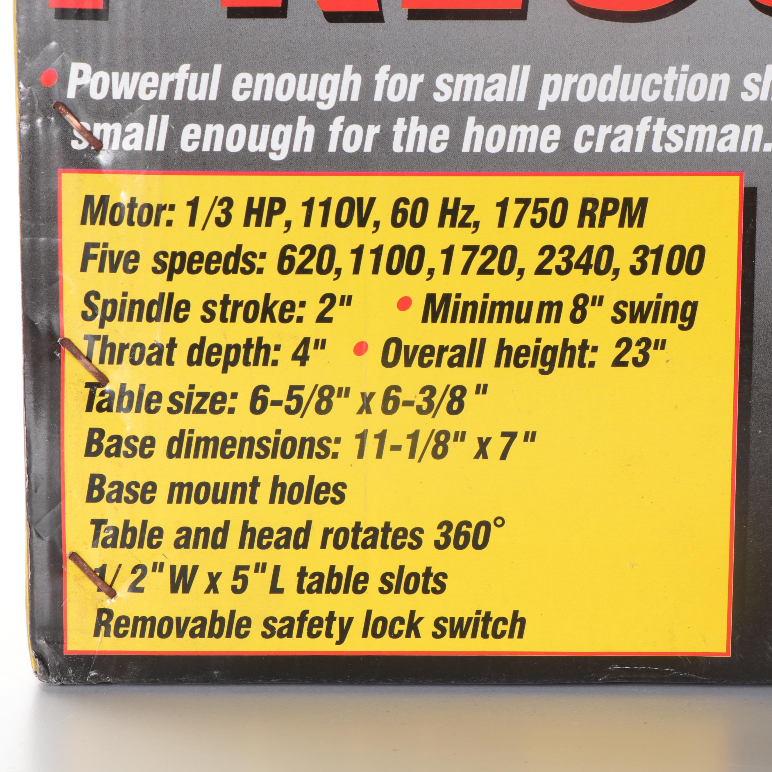 Central Machinery 8" Bench Mount Drill Press