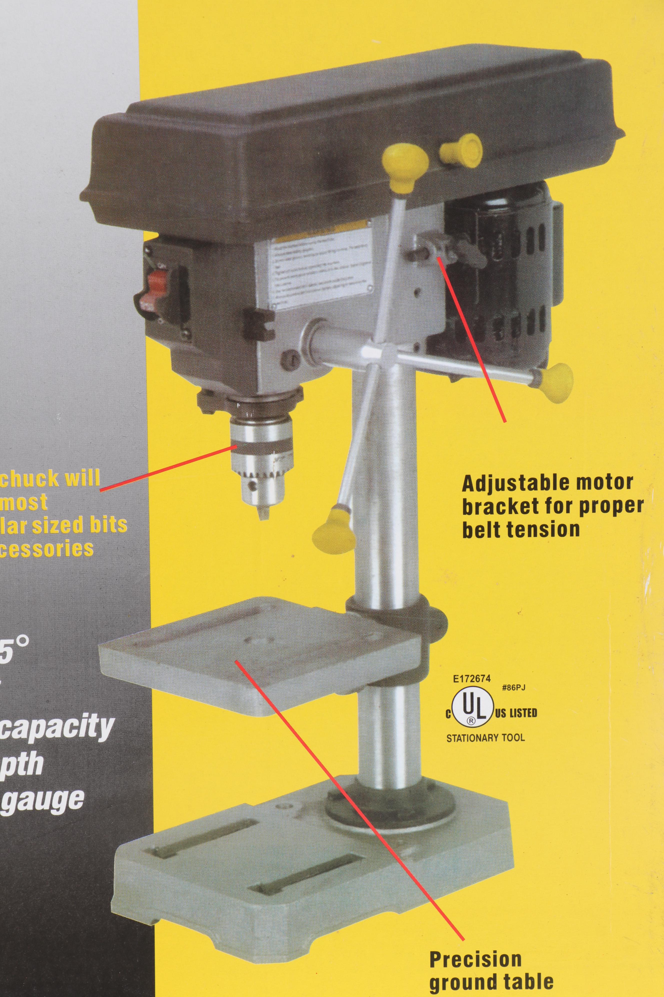 Central Machinery 8" Bench Mount Drill Press