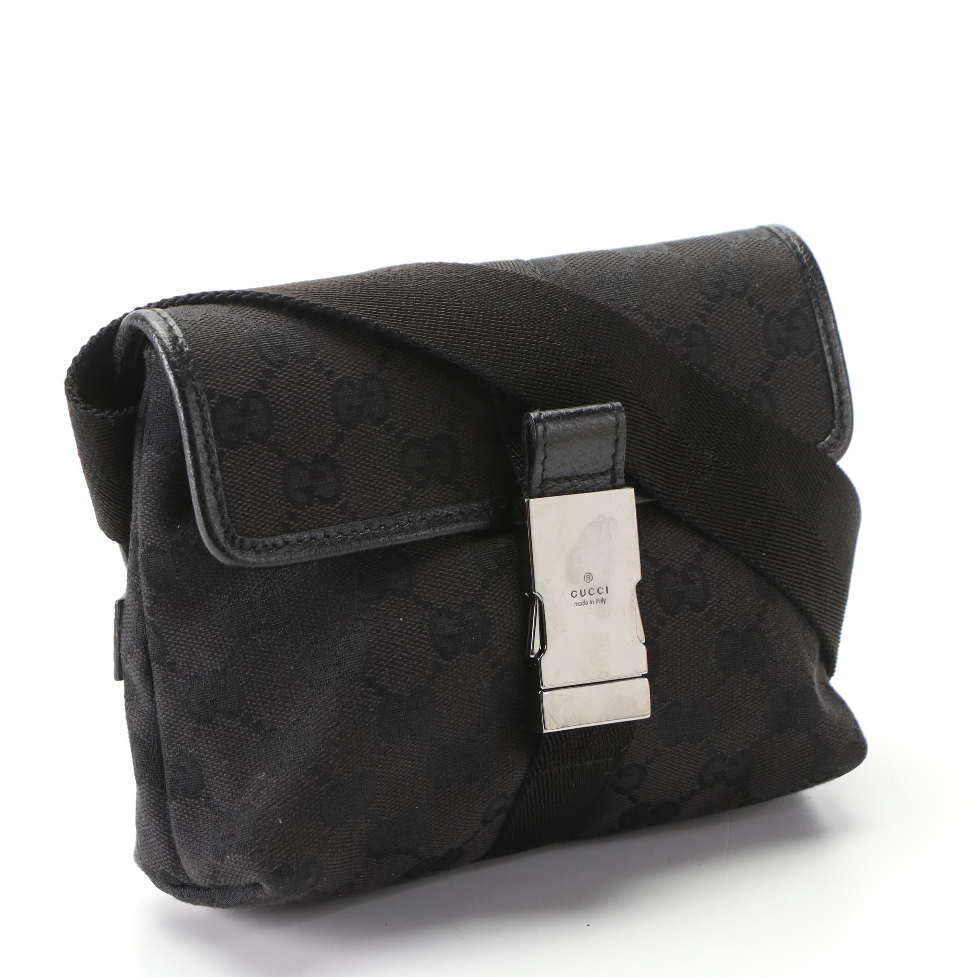 Gucci GG Canvas and Leather Belt Bag