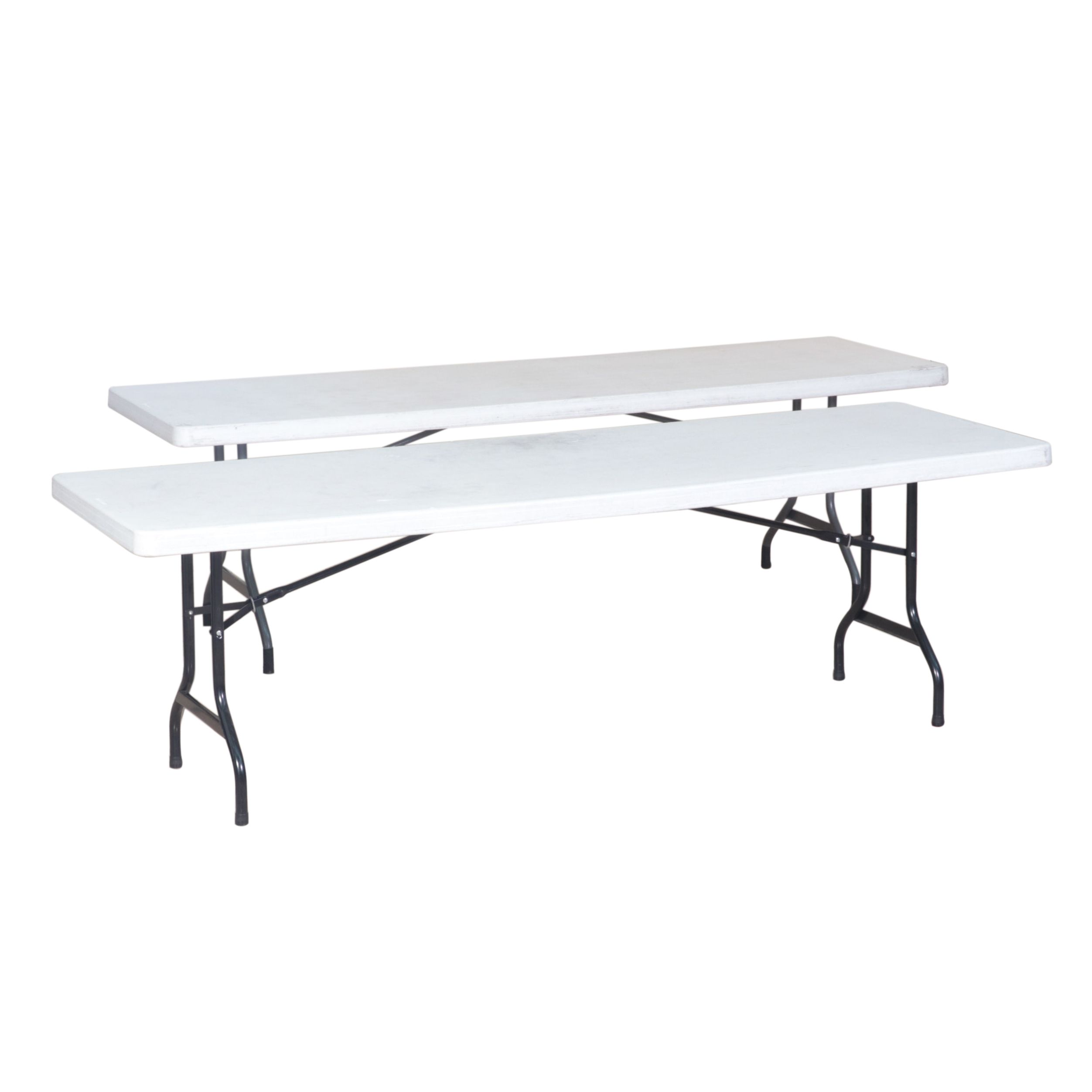 Pair of Lifetime Plastic Folding Tables