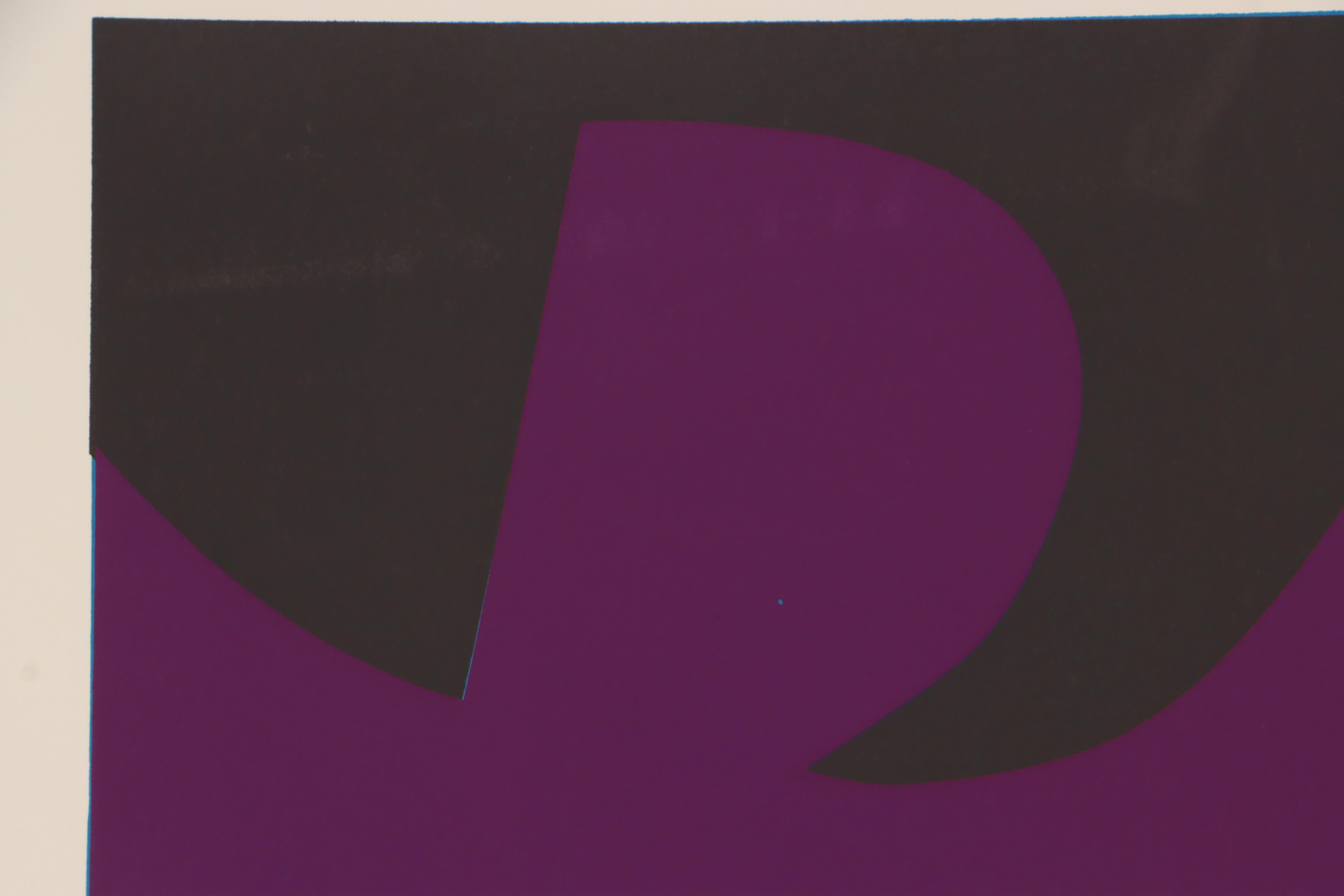 Harry Hilson Abstract Biomorphic Serigraph From "Structure Series," 1973