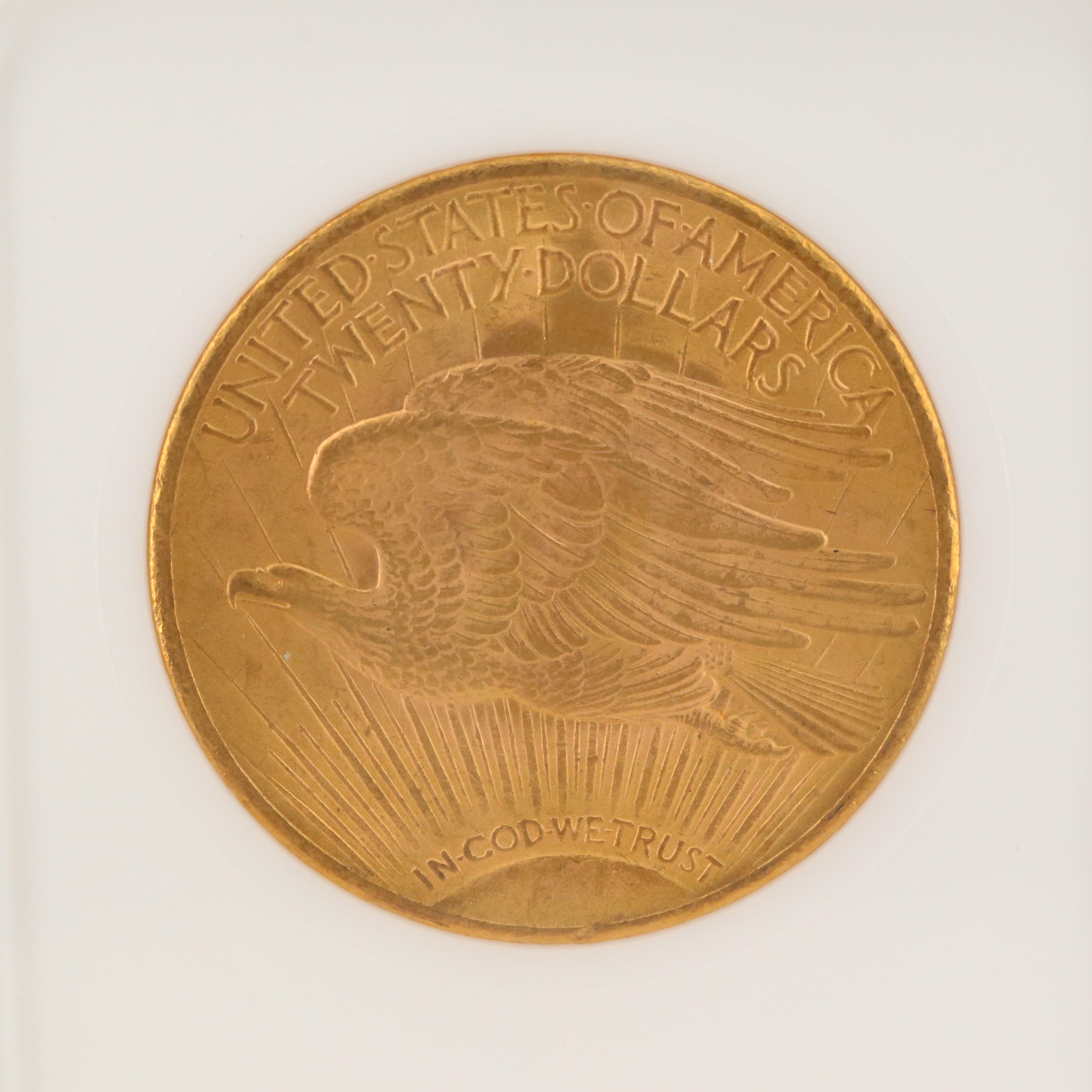 NGC Graded MS62 1924 St. Gaudens $20 Gold Coin