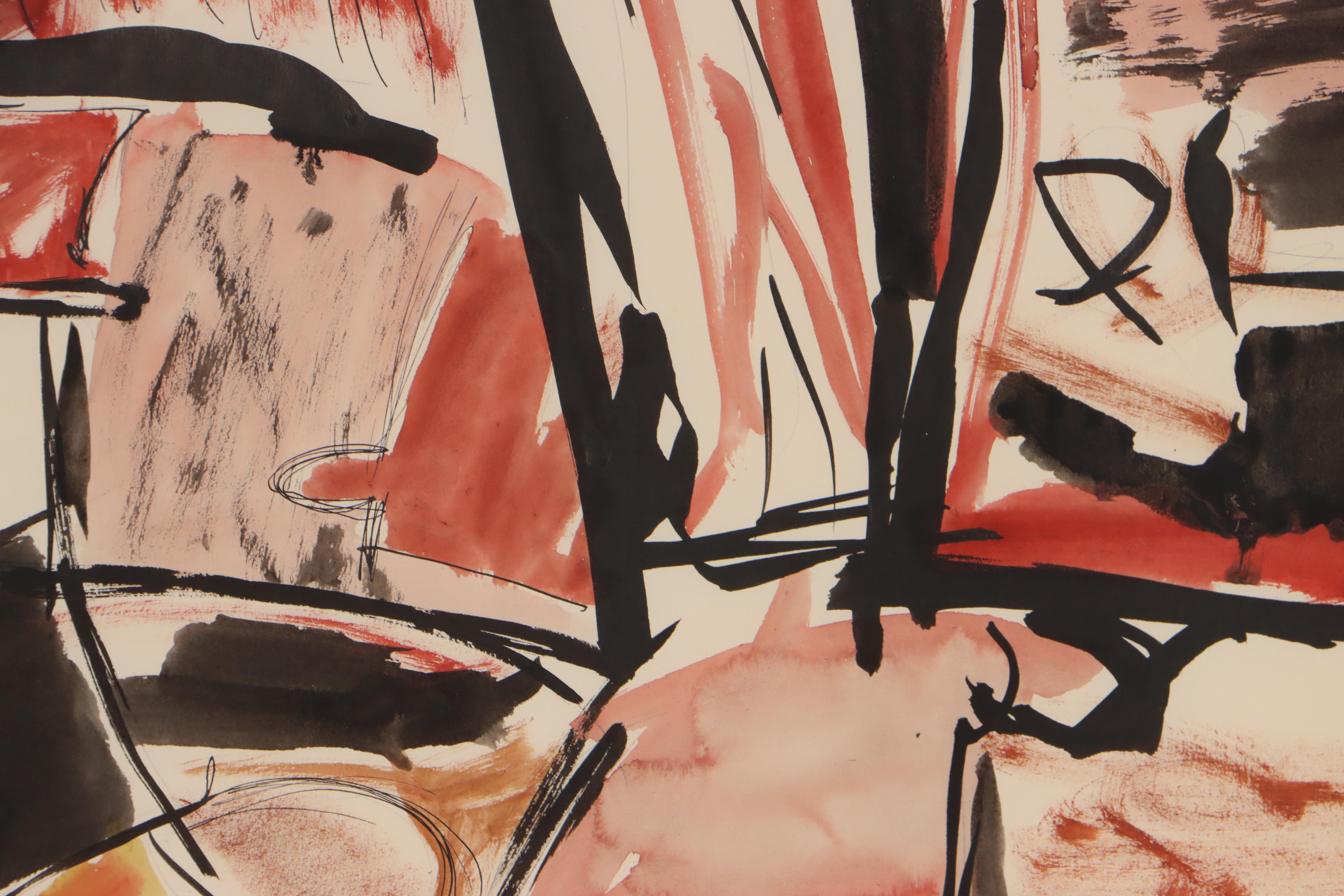 Harry Hilson Abstract Watercolor Painting