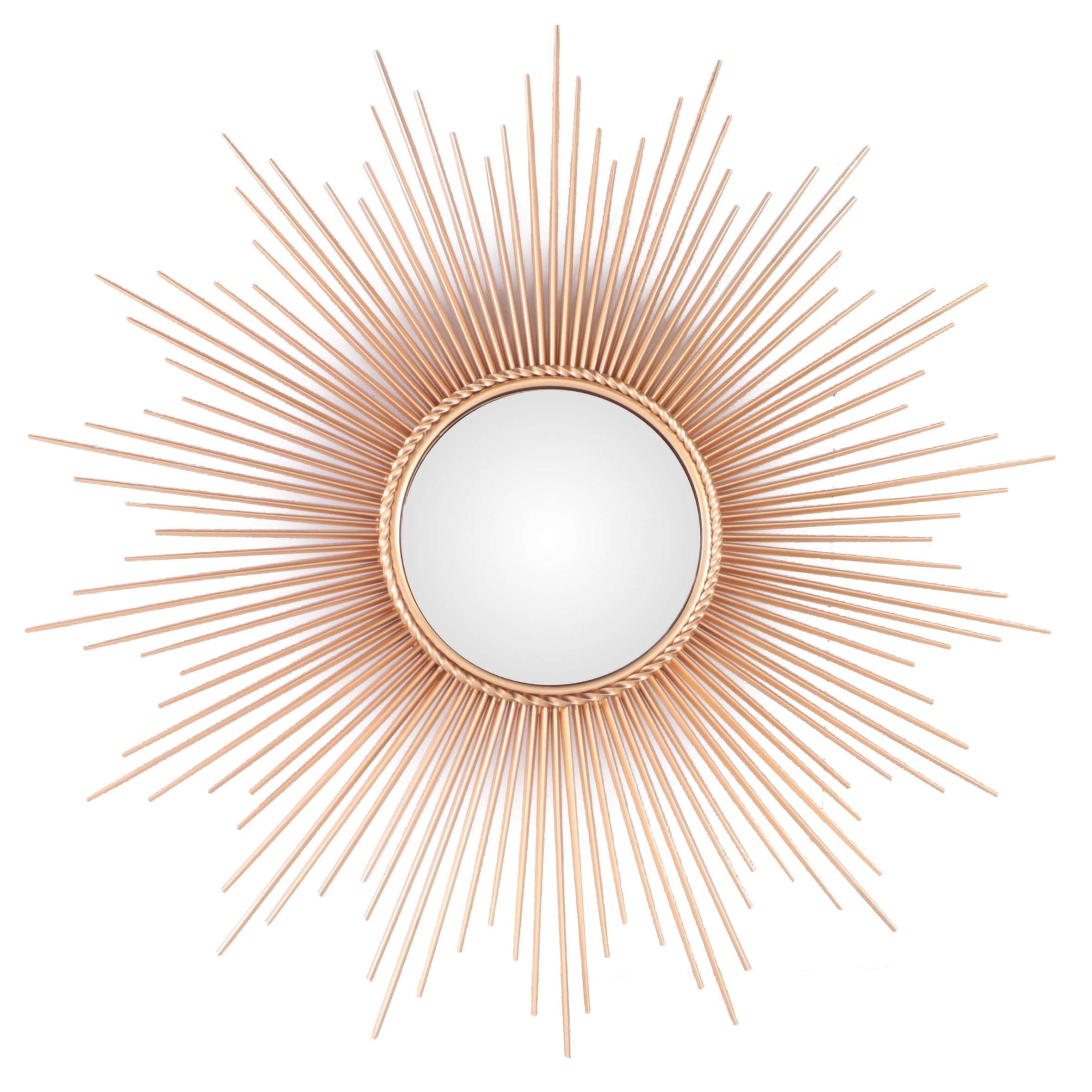 Global Views Sunburst Round Accent Wall Mirror