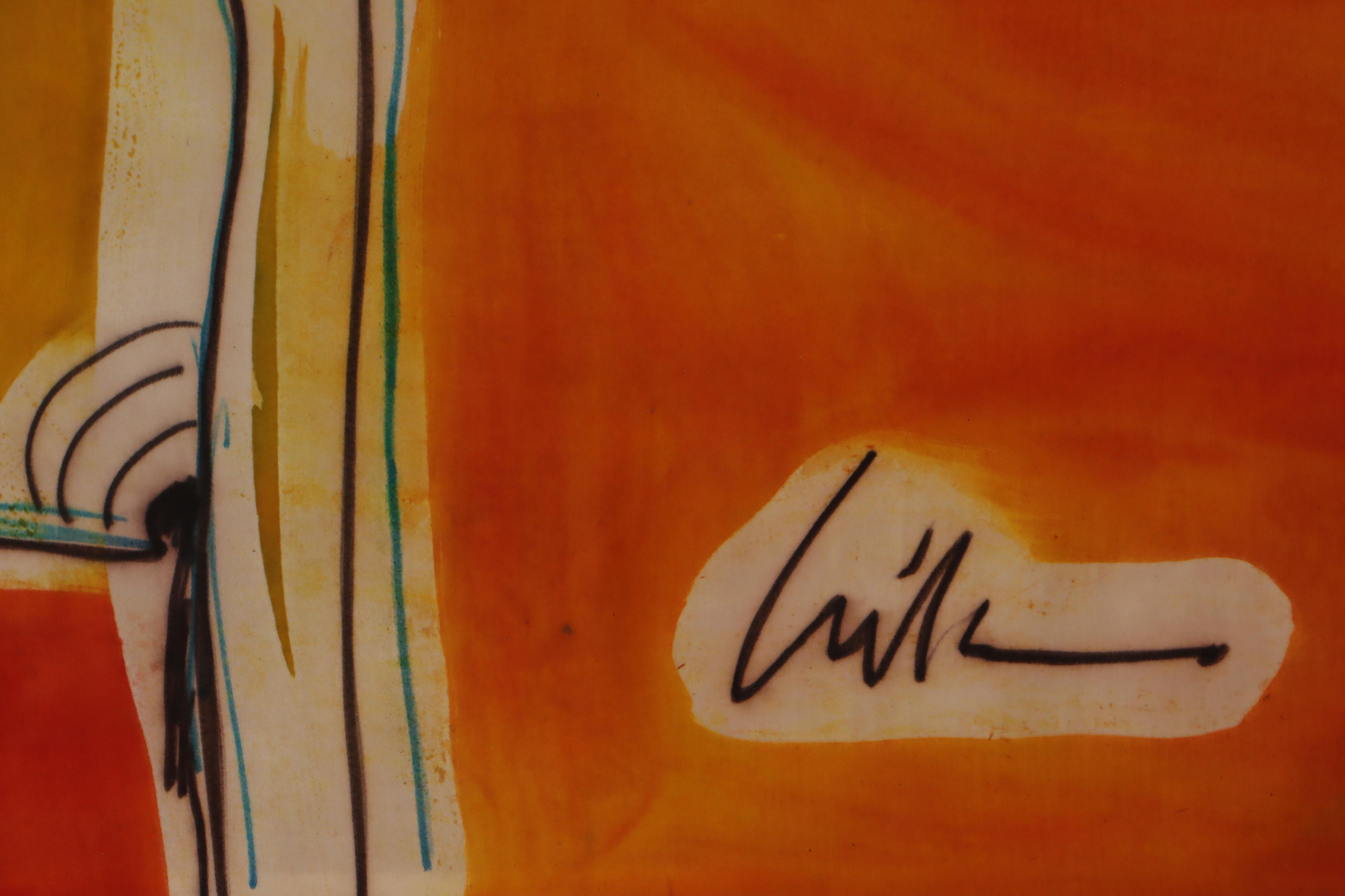 Harry Hilson Abstract Dyed Batik Composition