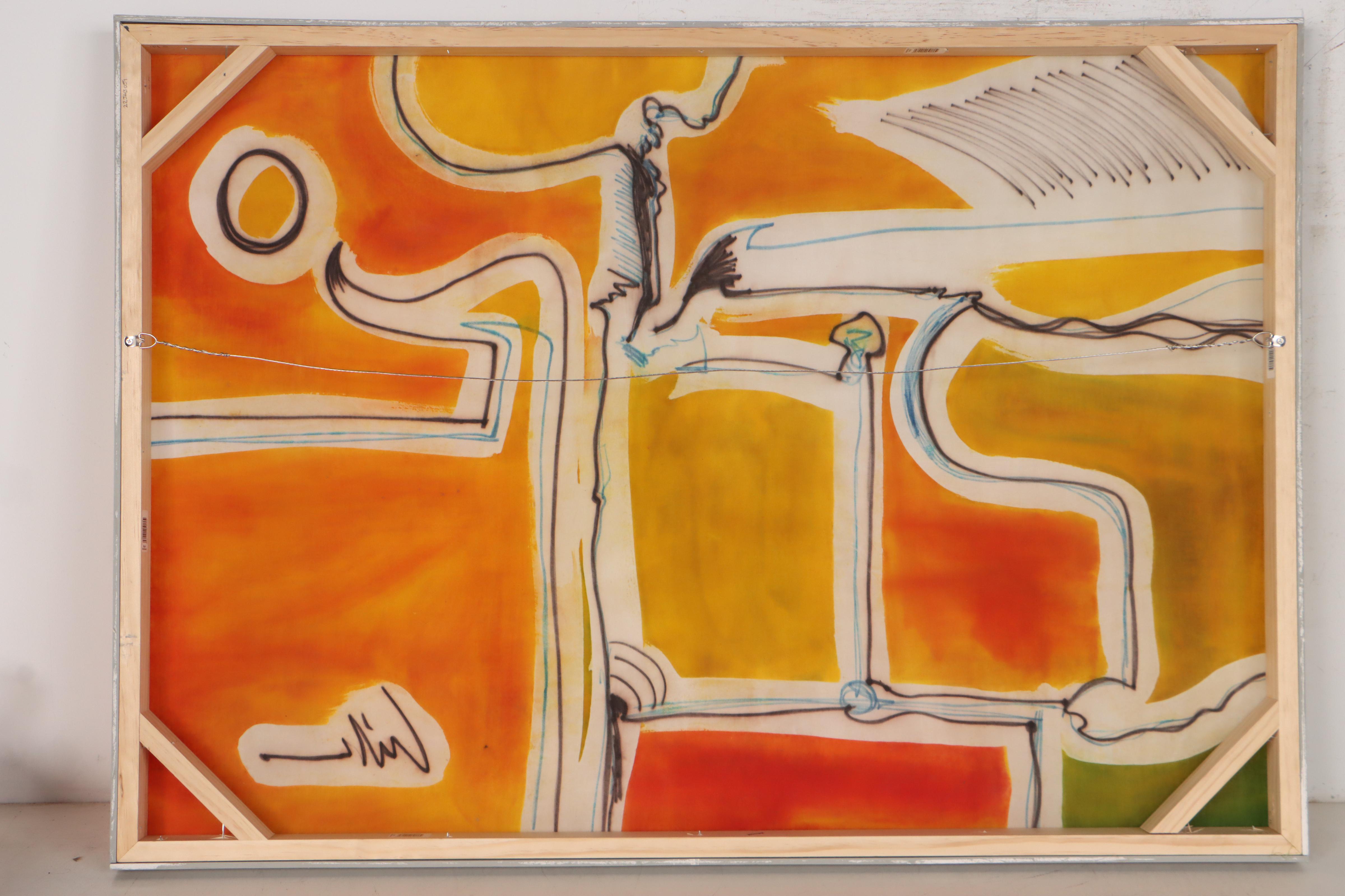 Harry Hilson Abstract Dyed Batik Composition