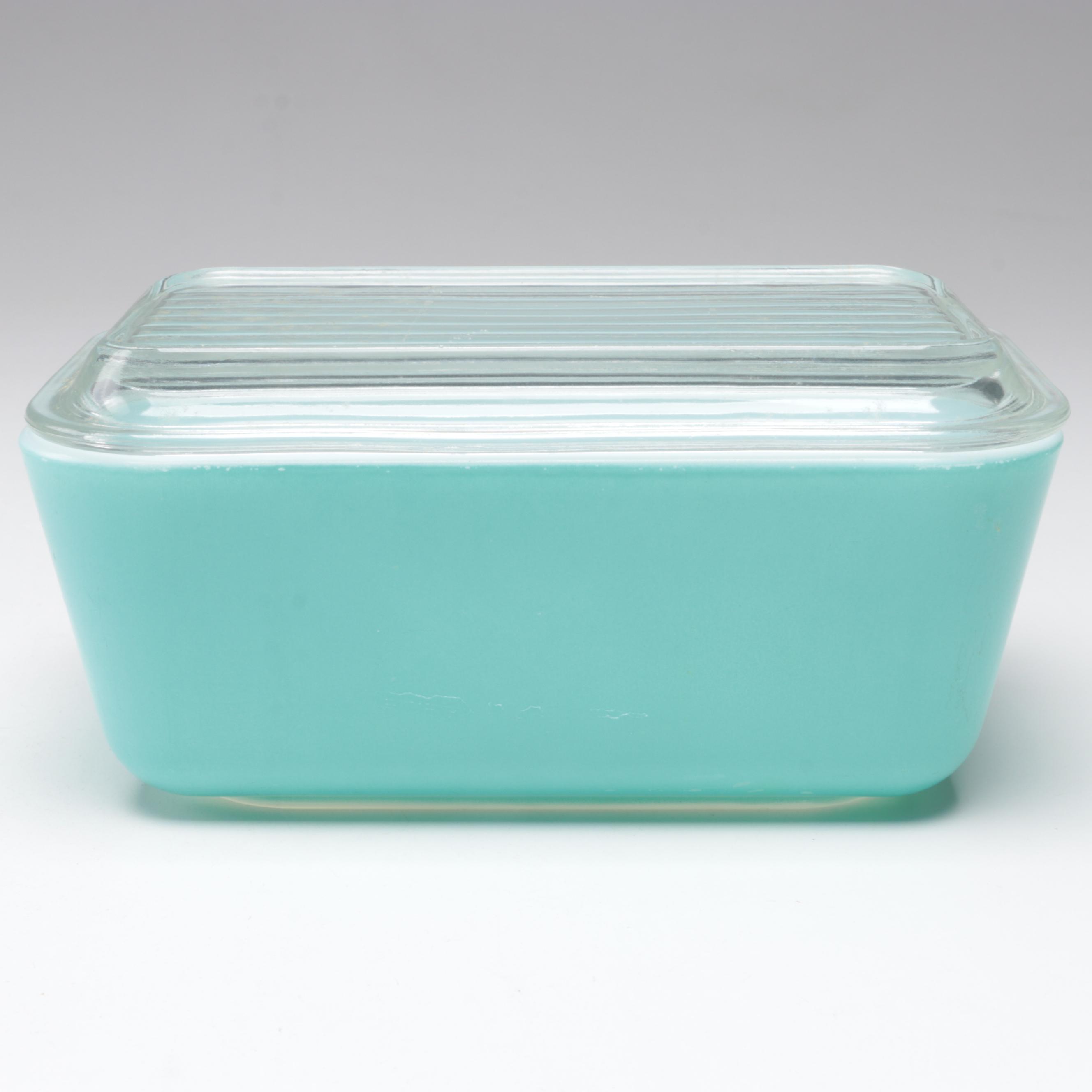 Pyrex "Primary Colors" Mixing Bowls with Pyrex Refrigerator Dishes