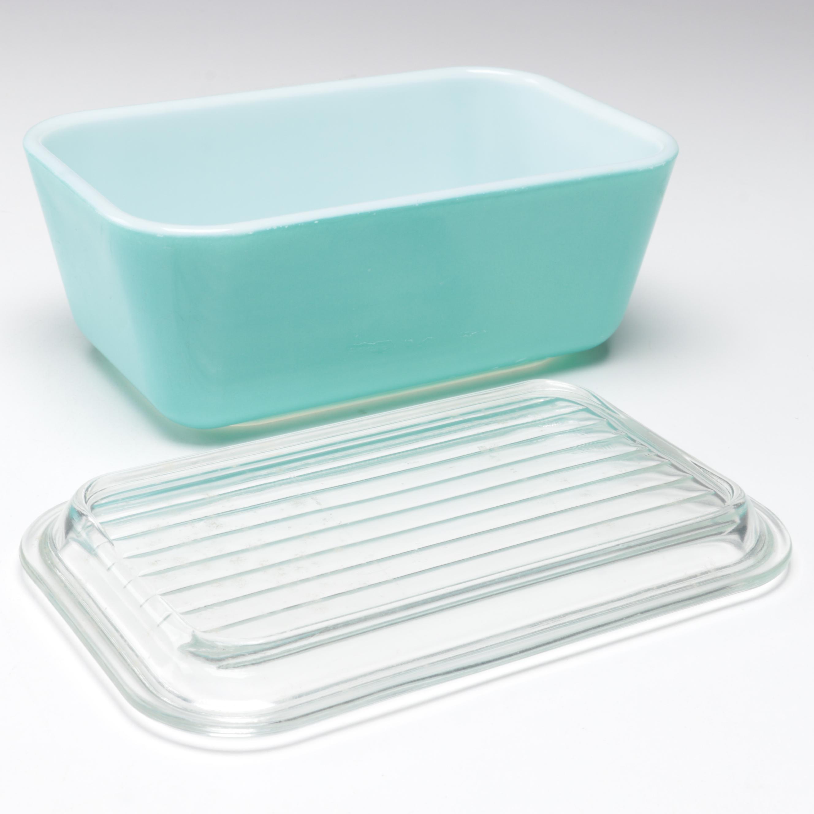 Pyrex "Primary Colors" Mixing Bowls with Pyrex Refrigerator Dishes