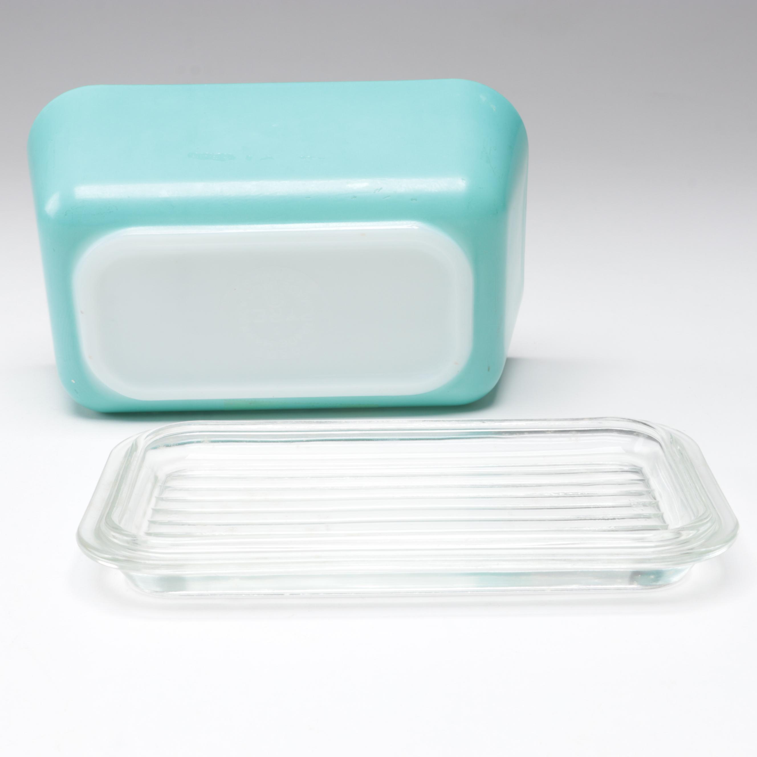 Pyrex "Primary Colors" Mixing Bowls with Pyrex Refrigerator Dishes