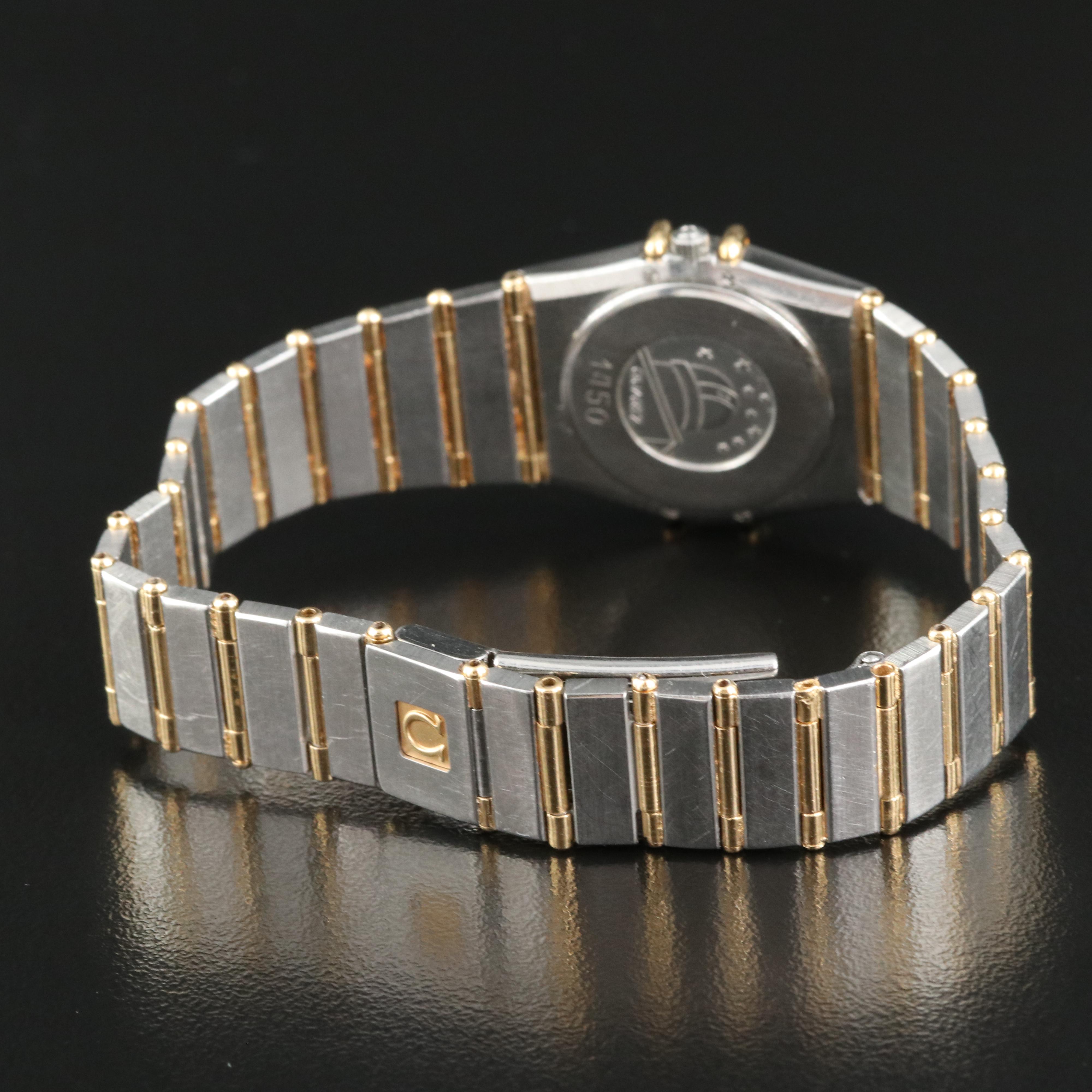 Omega Constellation 18K Diamond and Steel Quartz Watch
