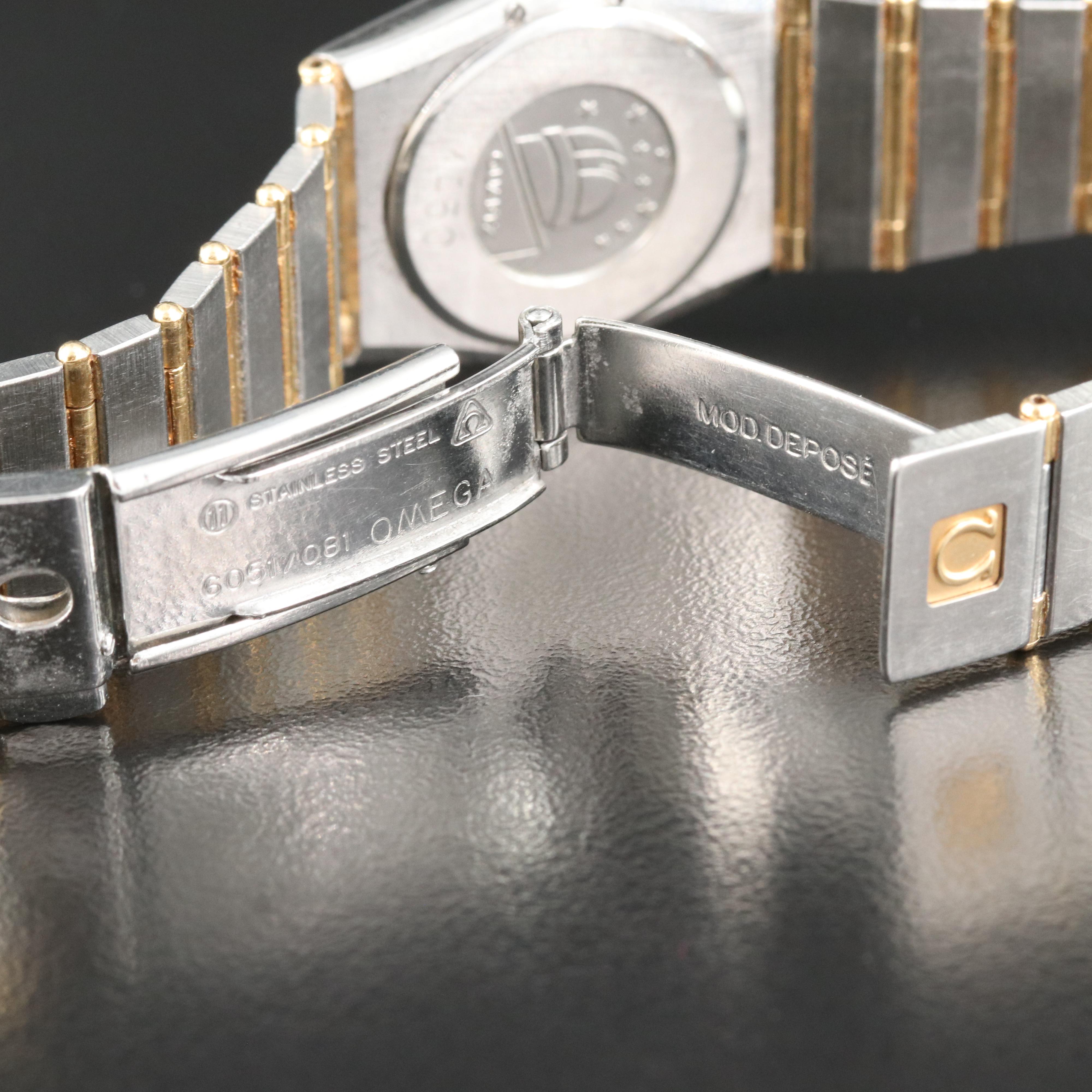 Omega Constellation 18K Diamond and Steel Quartz Watch