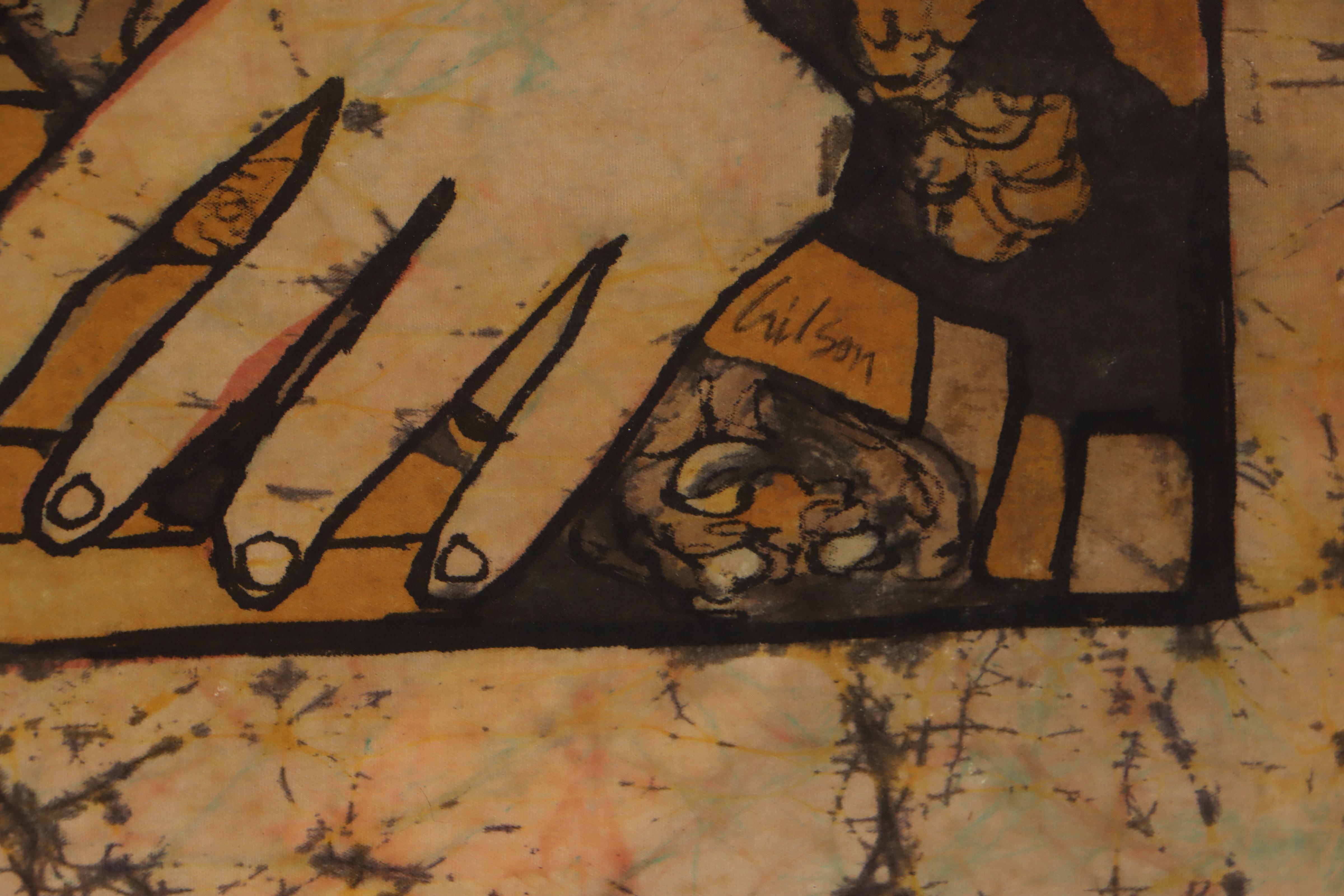 Harry Hilson Dyed Batik Composition of King