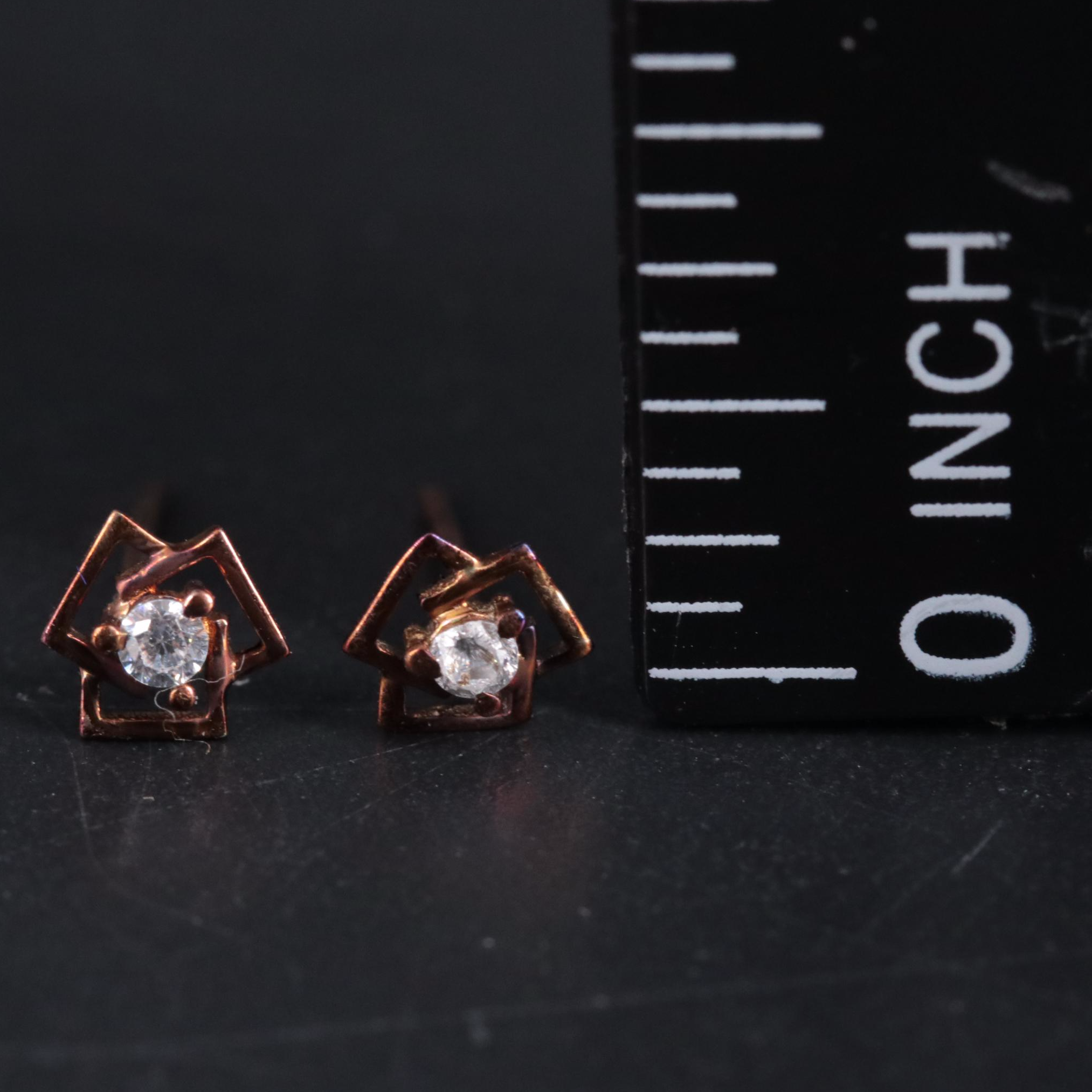 10K Gemstone Stud Earrings