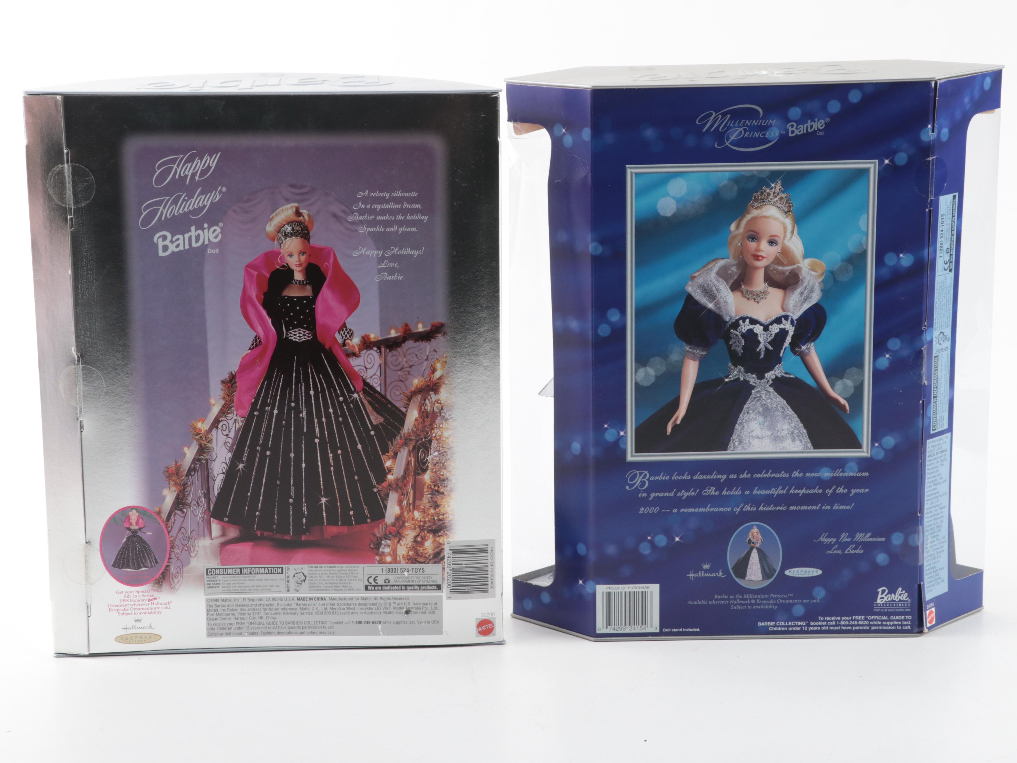 Mattel Barbie "Holiday Celebration Barbie" and Other Annual Christmas Dolls