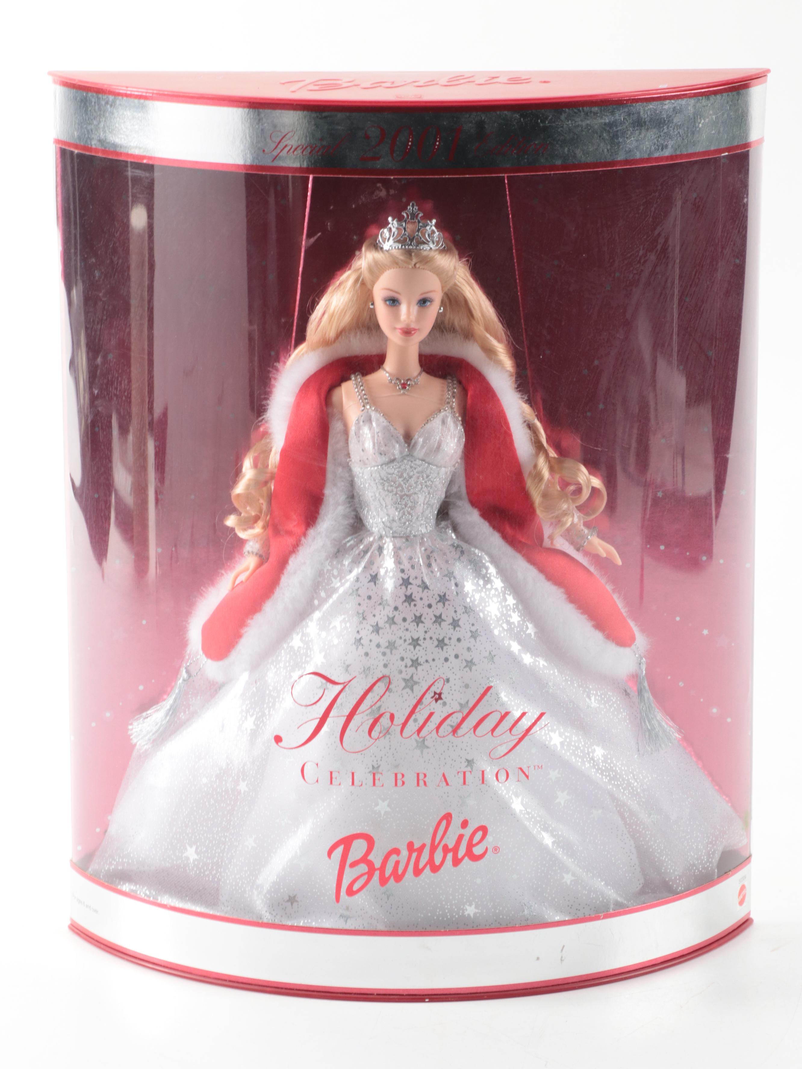 Mattel Barbie "Holiday Celebration Barbie" and Other Annual Christmas Dolls