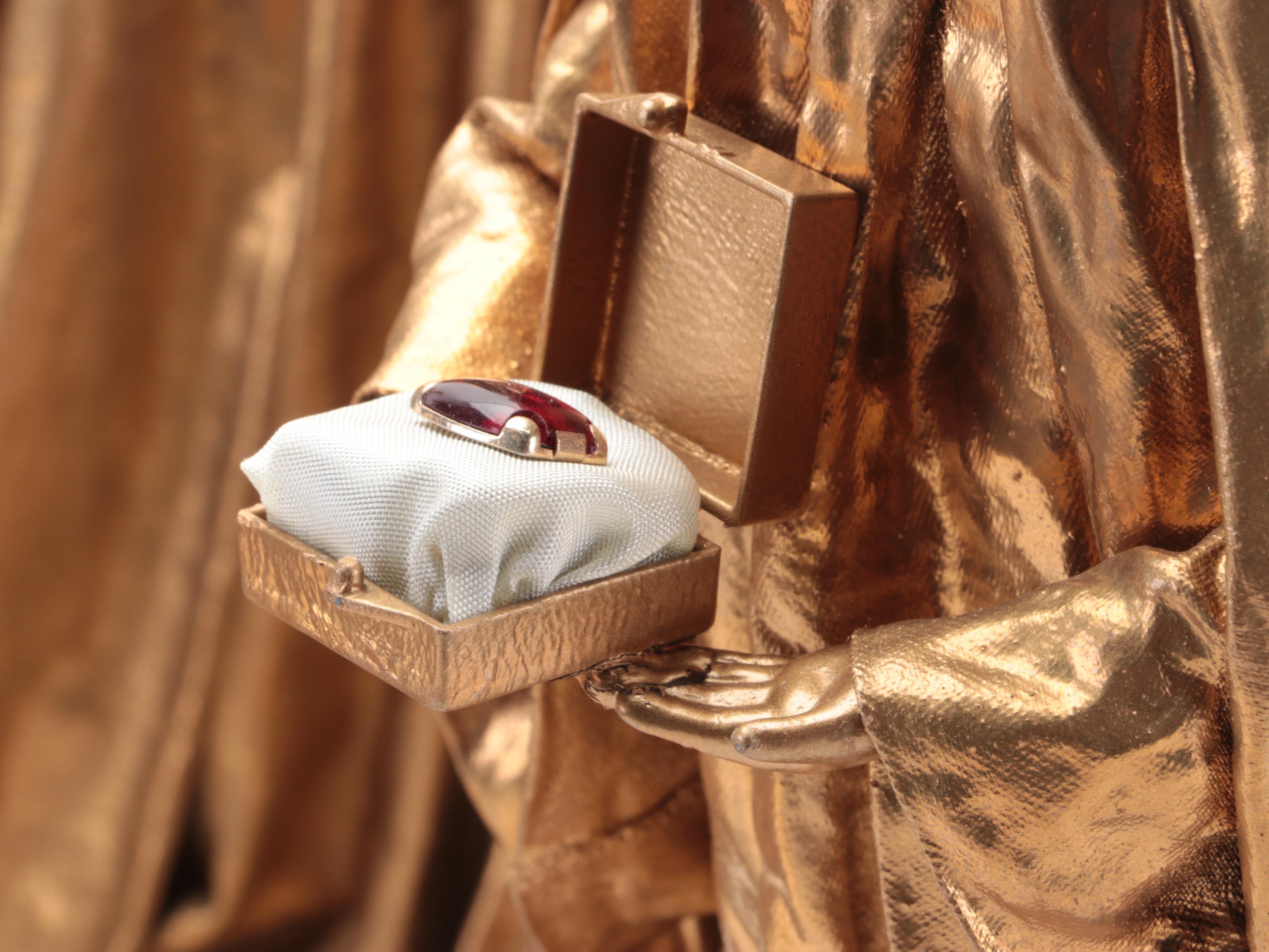 Gilt Decorated Papier-mâché Nativity Set