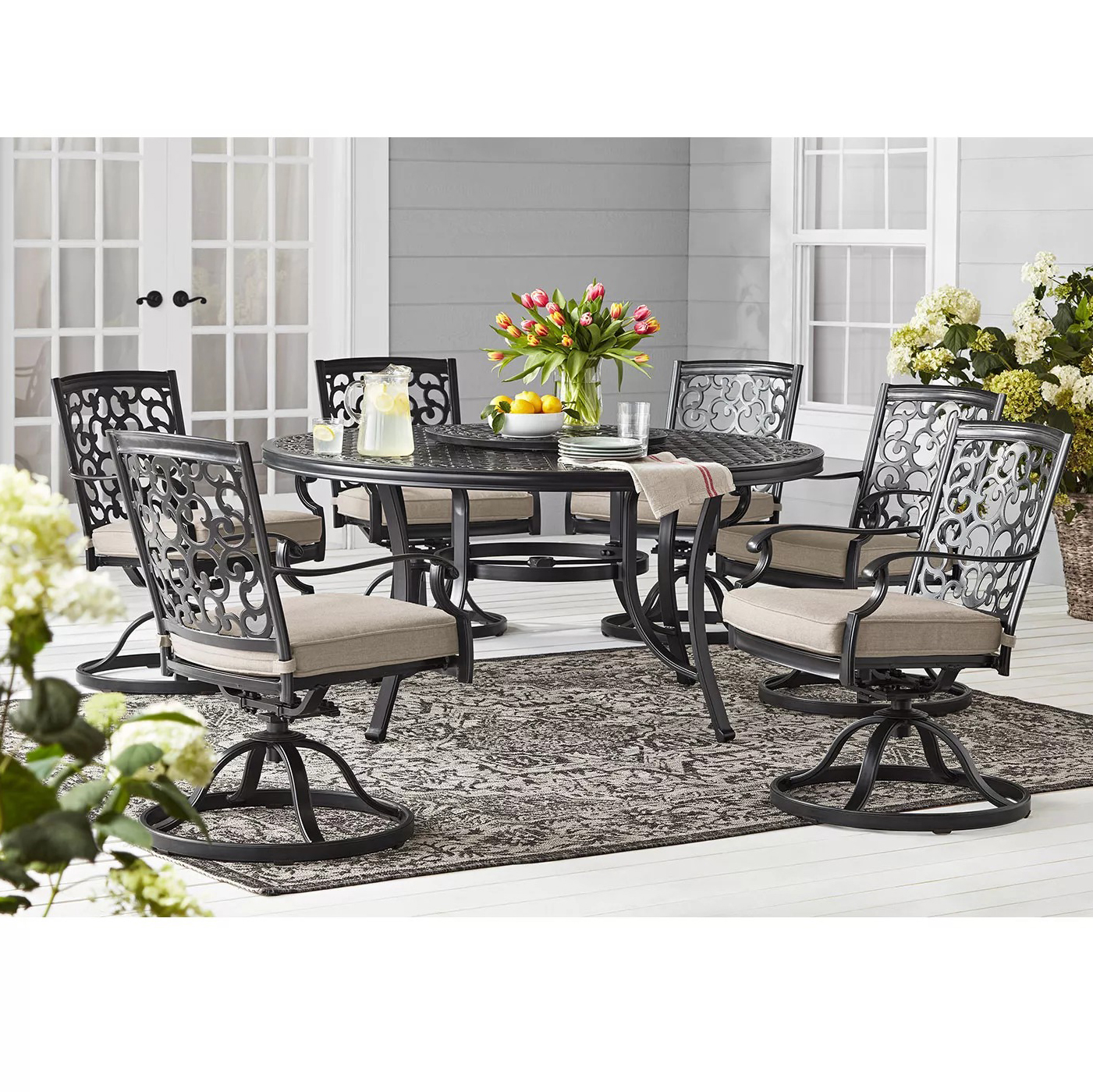 Member's Mark Hastings Collection Patio Dining Set with Sunbrella Cushions