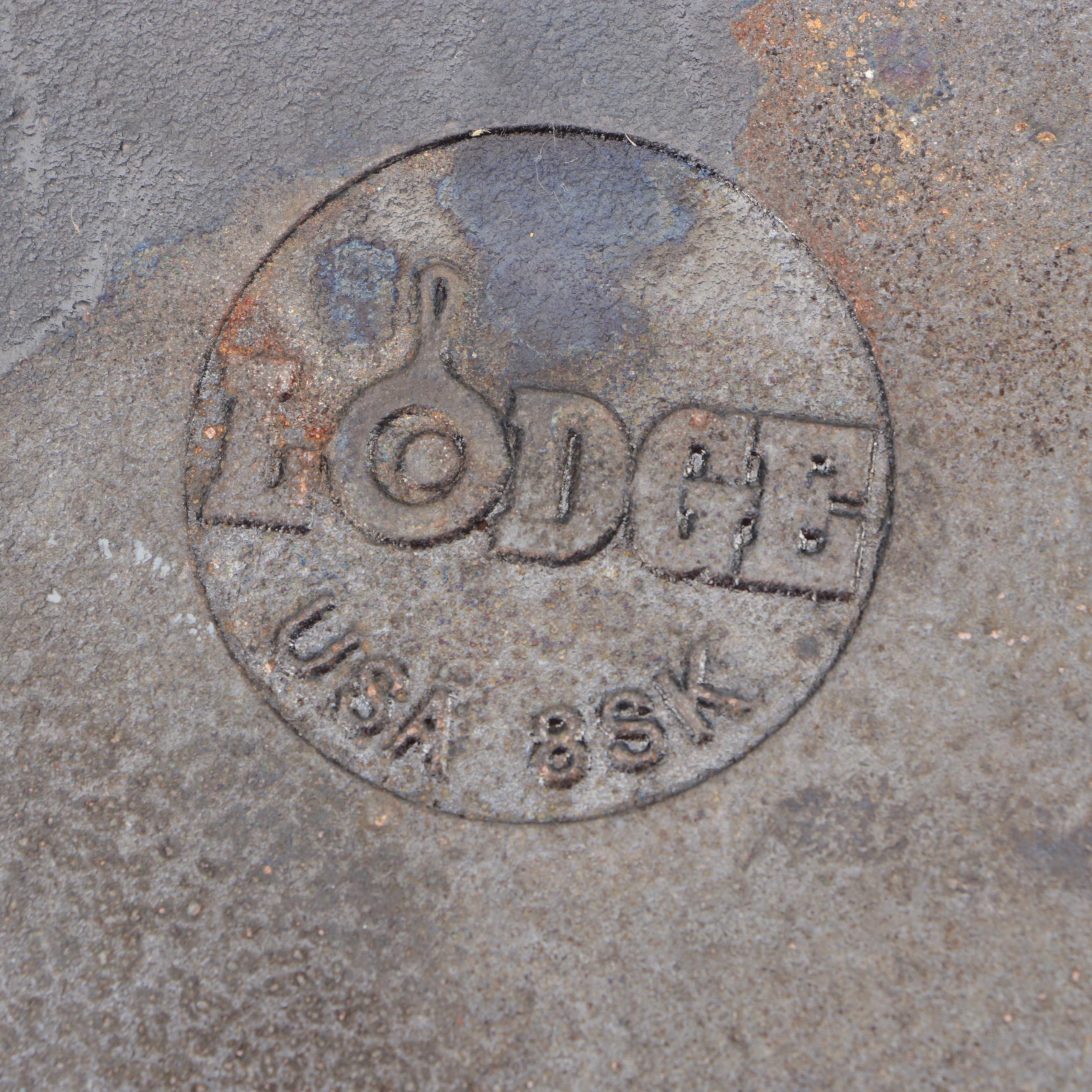 Le Creuset Cast Iron Griddle with Lodge and Wagner Cast Iron Skillets