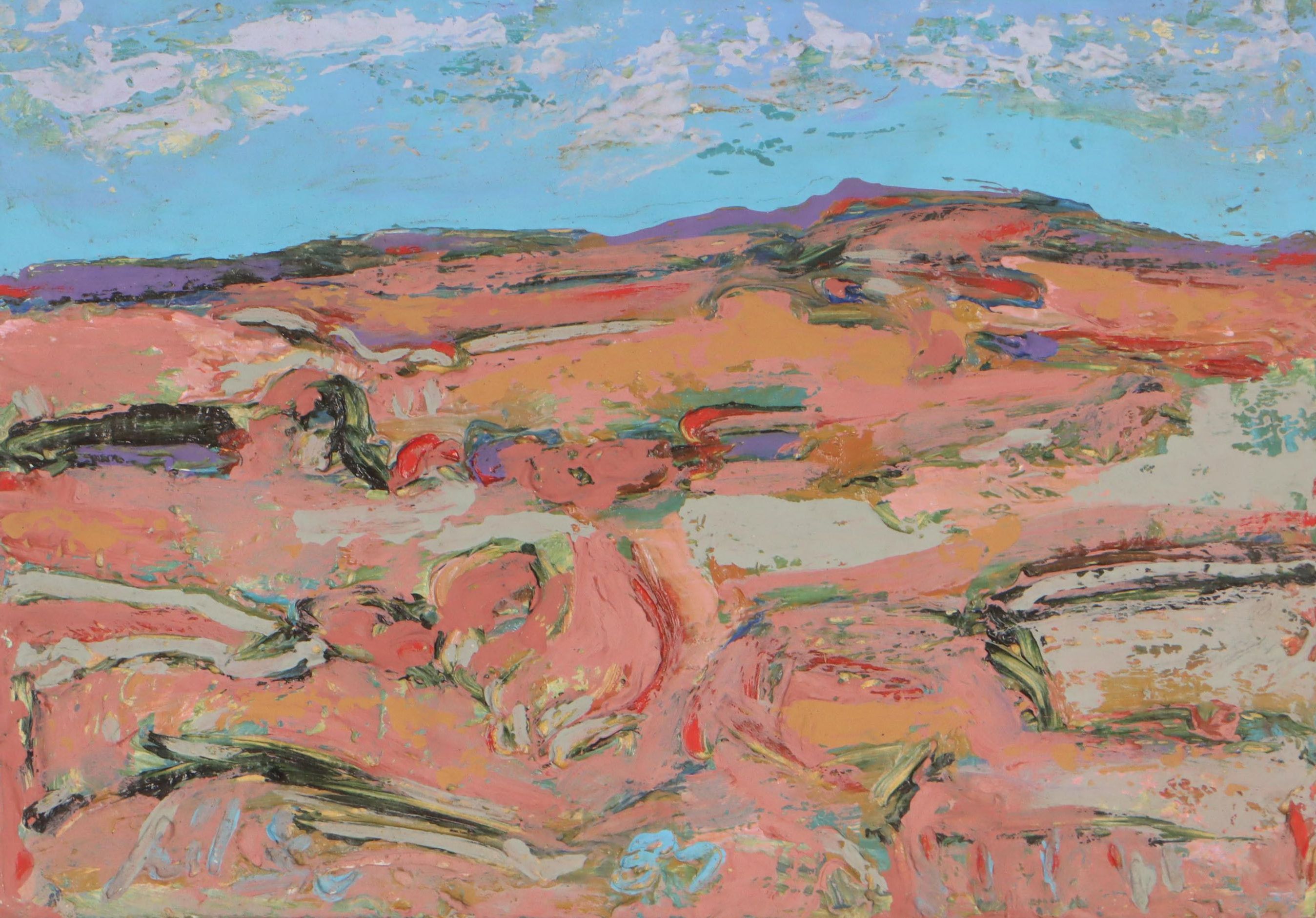 Harry Hilson Abstract Landscape Mixed Media Painting