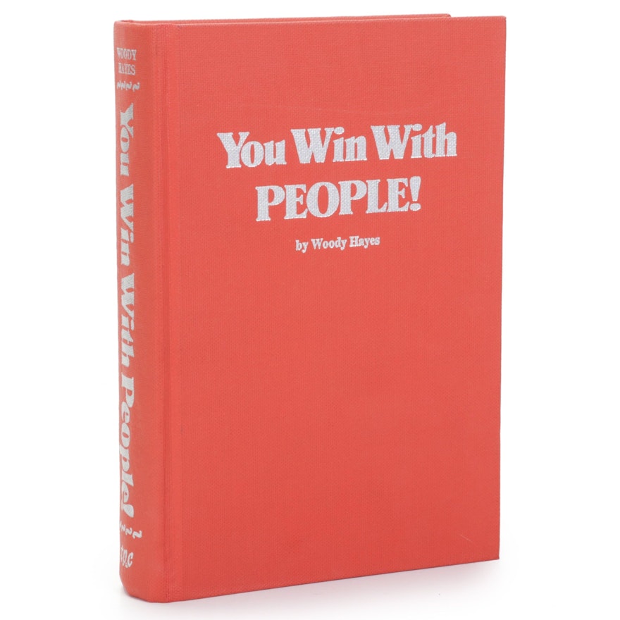 Signed "You Win with People!" by Ohio State Football Coach Woody Hayes, 1975