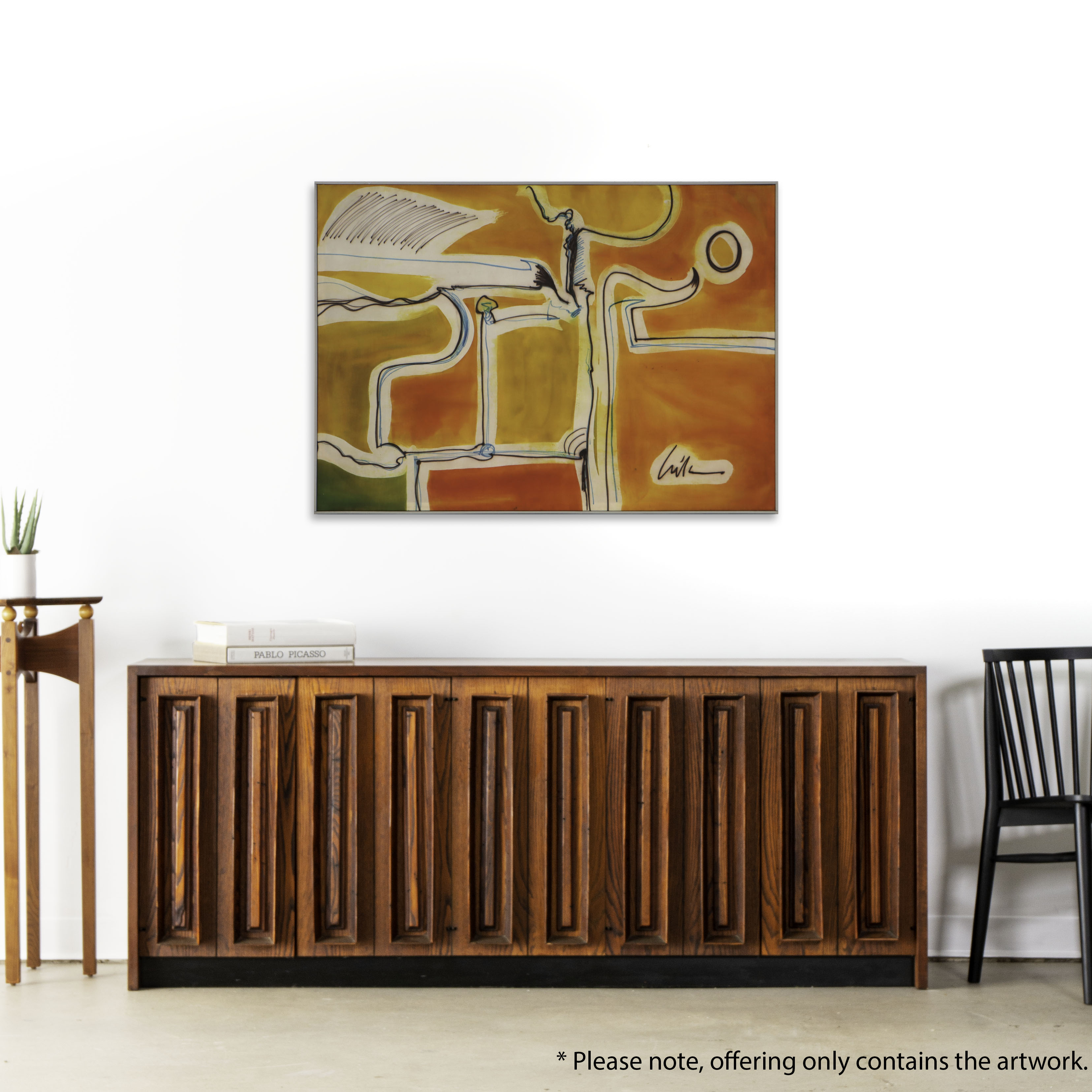 Harry Hilson Abstract Dyed Batik Composition