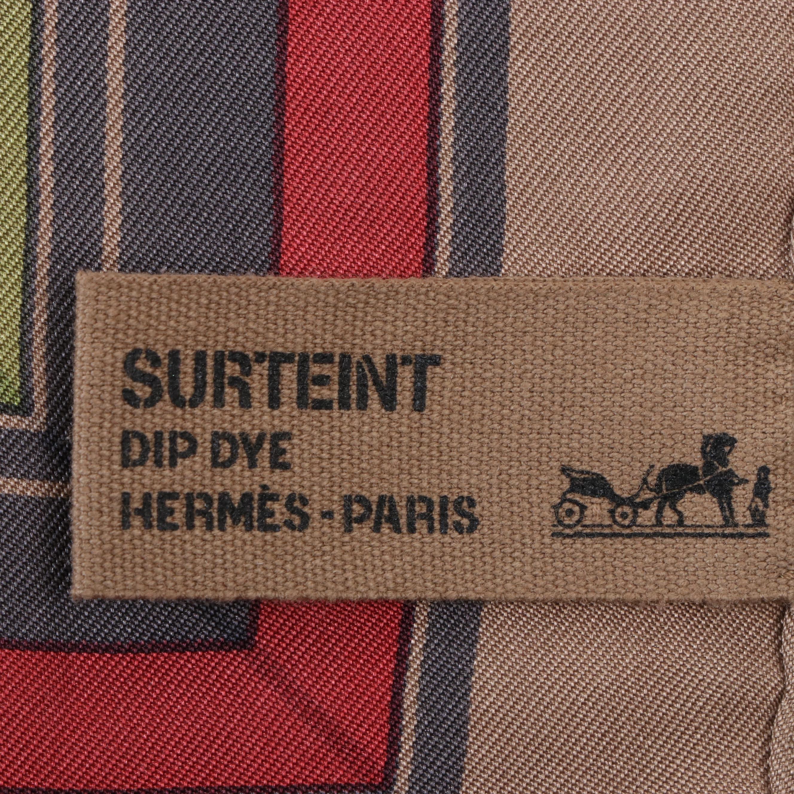 Hermès "Couvertures et Tenues de Jour" Surteint Scarf 90 in Silk Twill