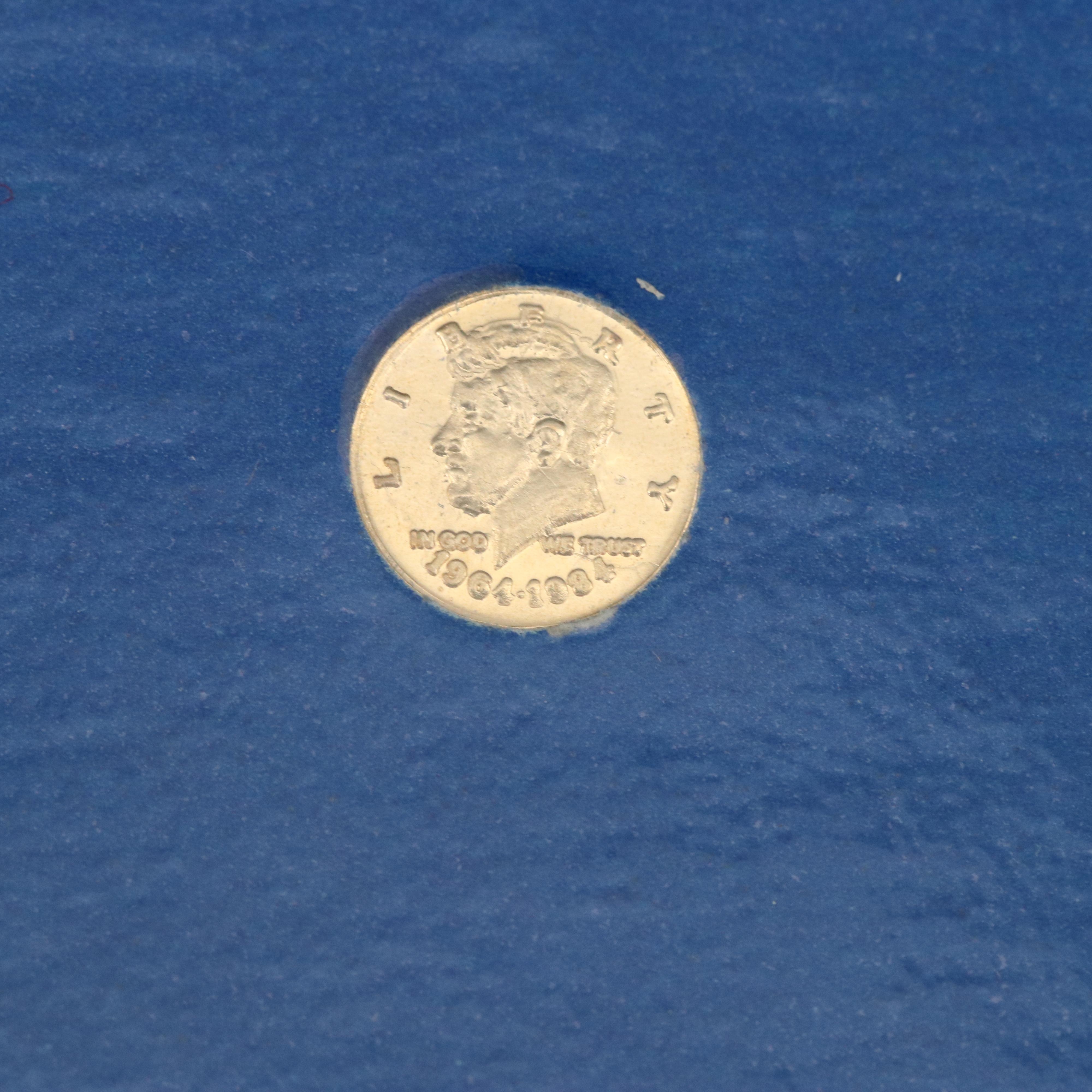 Nine Commemorative 100th Anniversary 14K Gold Statue of Liberty Miniature Coins