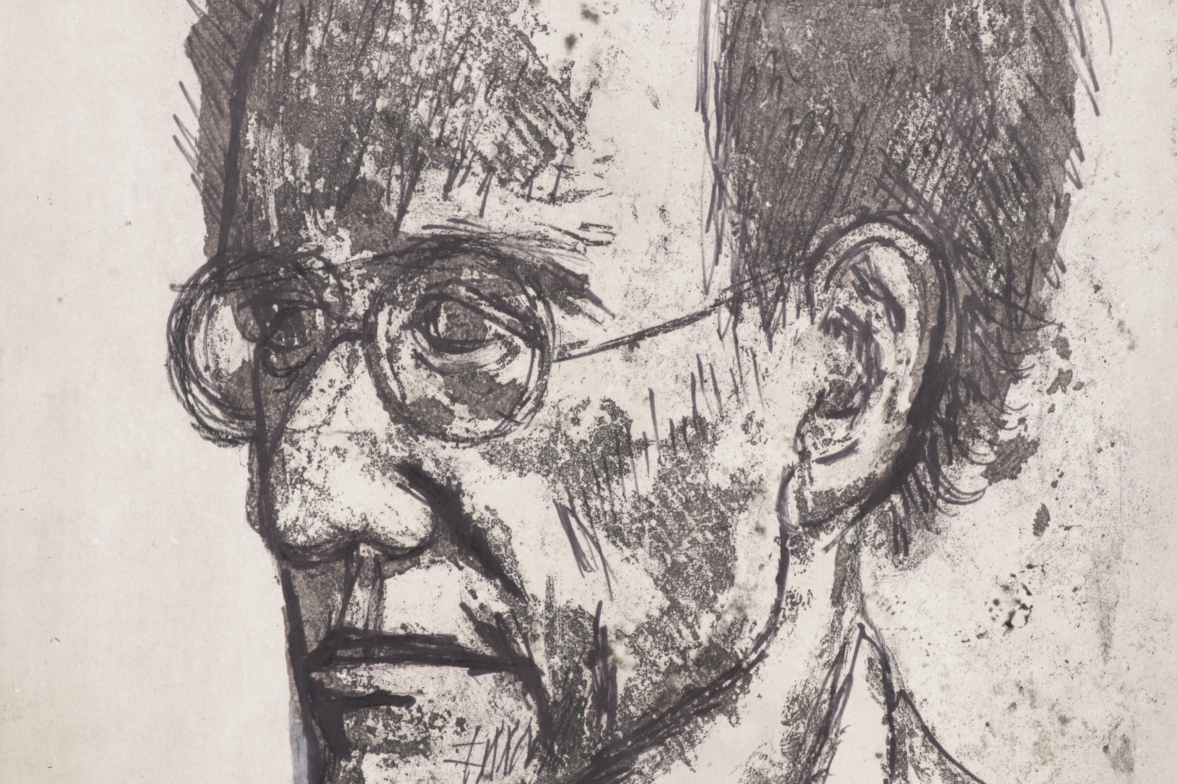 Sidney Chafetz Portrait Etching With Aquatint "Mahler"
