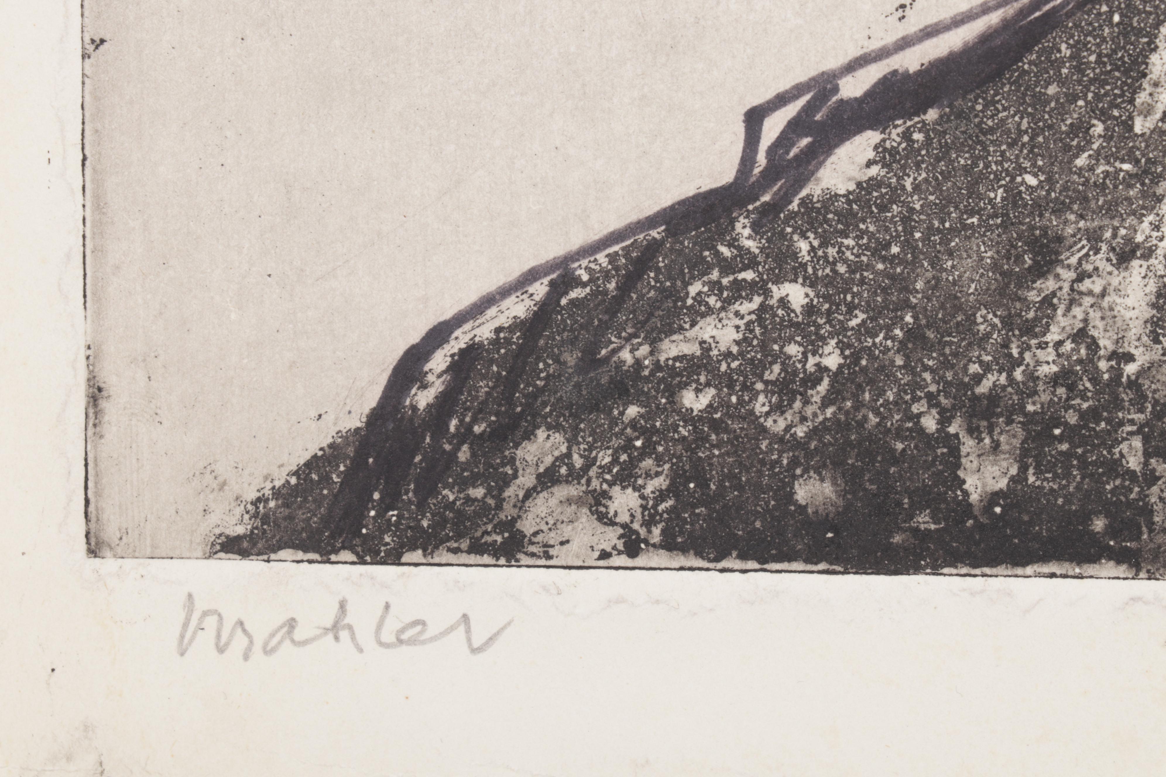 Sidney Chafetz Portrait Etching With Aquatint "Mahler"