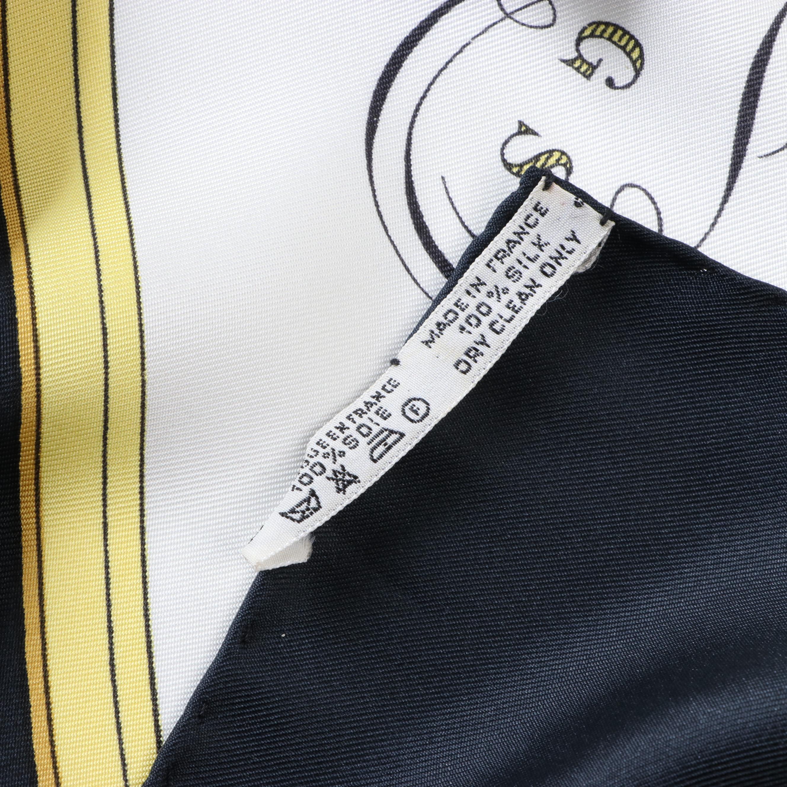 Hermès "Springs" Scarf 90 in Silk Twill