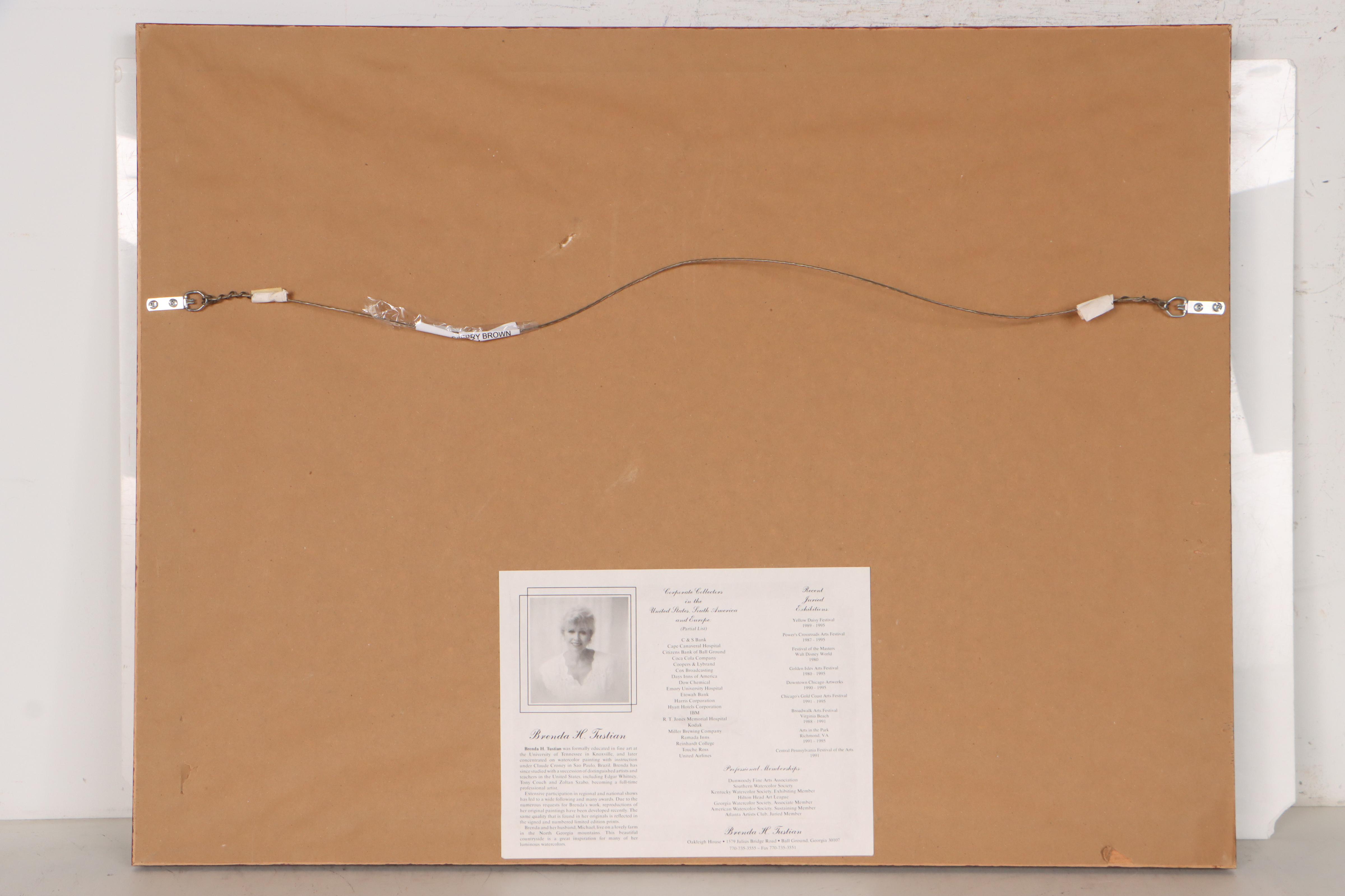 Brenda Harris Tustian Offset Lithograph of Garden Scene