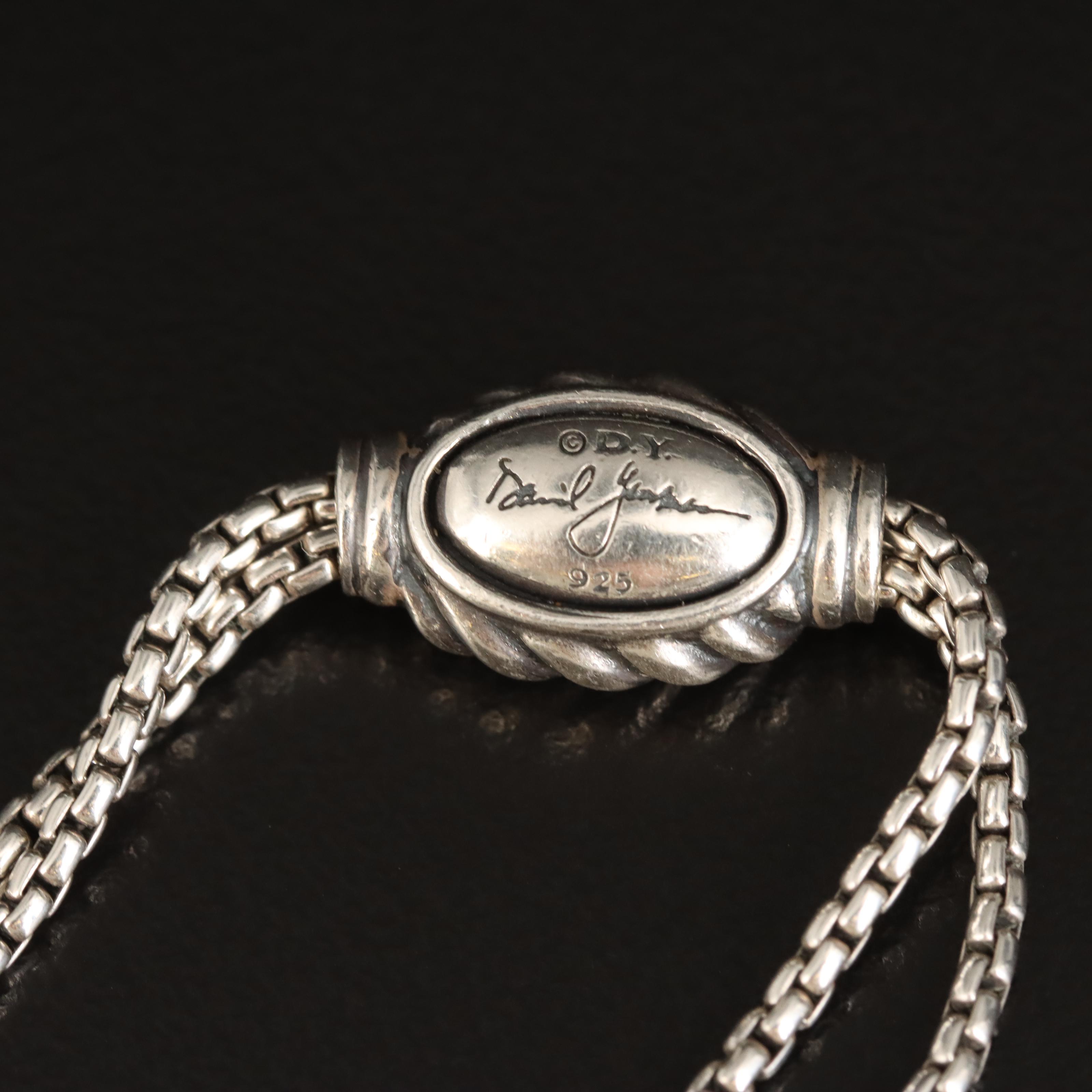 David Yurman "Crossover Collection" Sterling Interlocking Circle Necklace