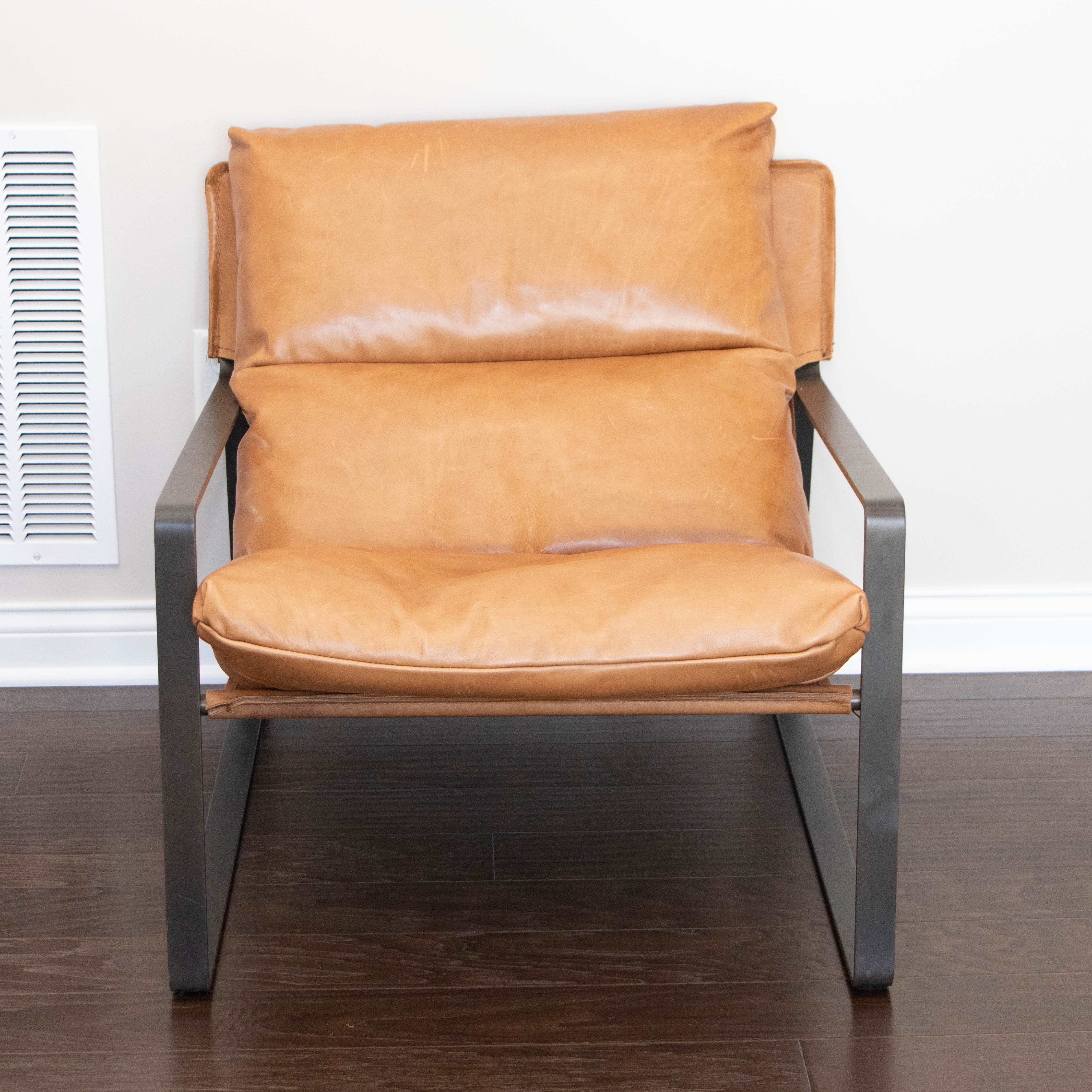 Pair of Four Hands Emmett Tobacco Leather Sling Chairs