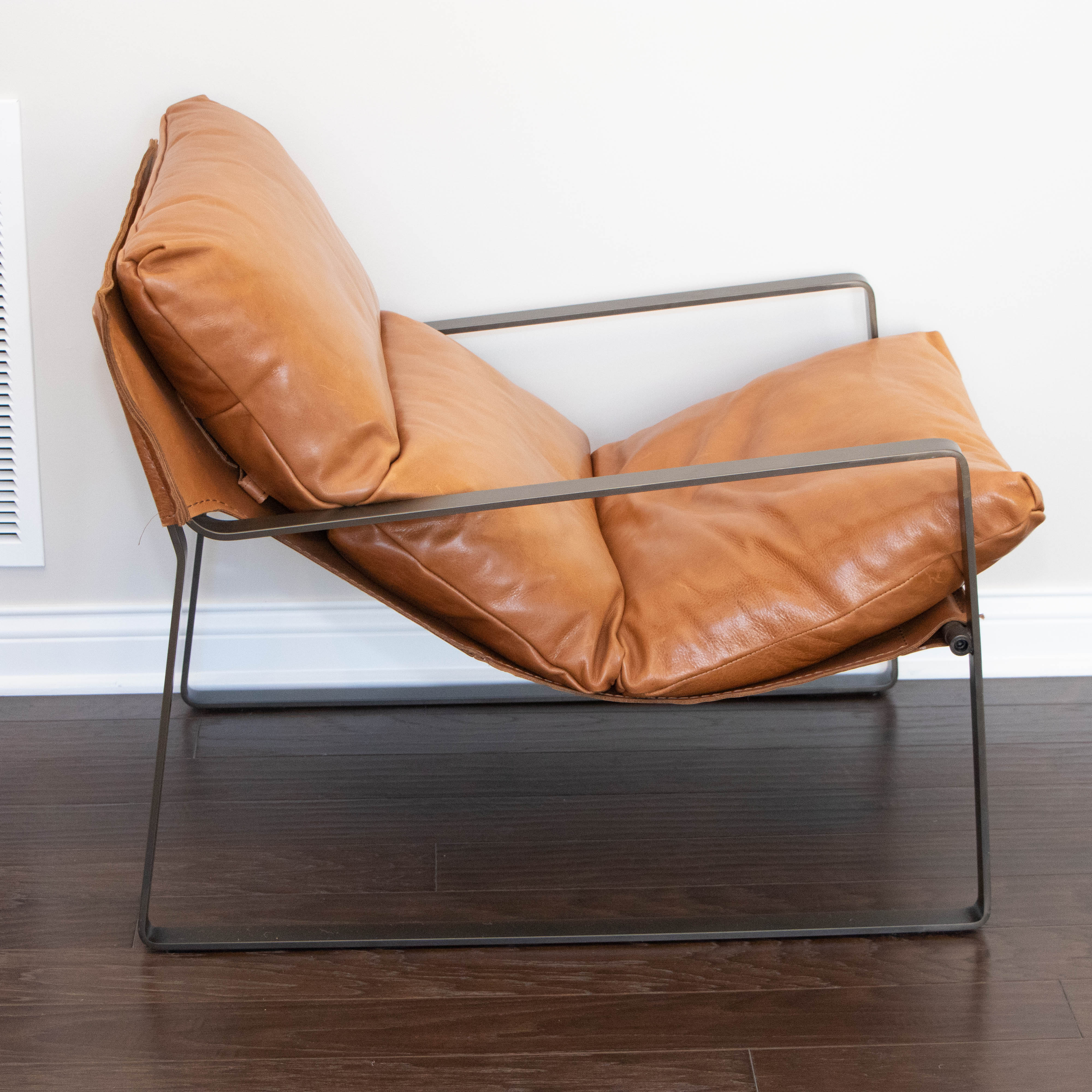 Pair of Four Hands Emmett Tobacco Leather Sling Chairs