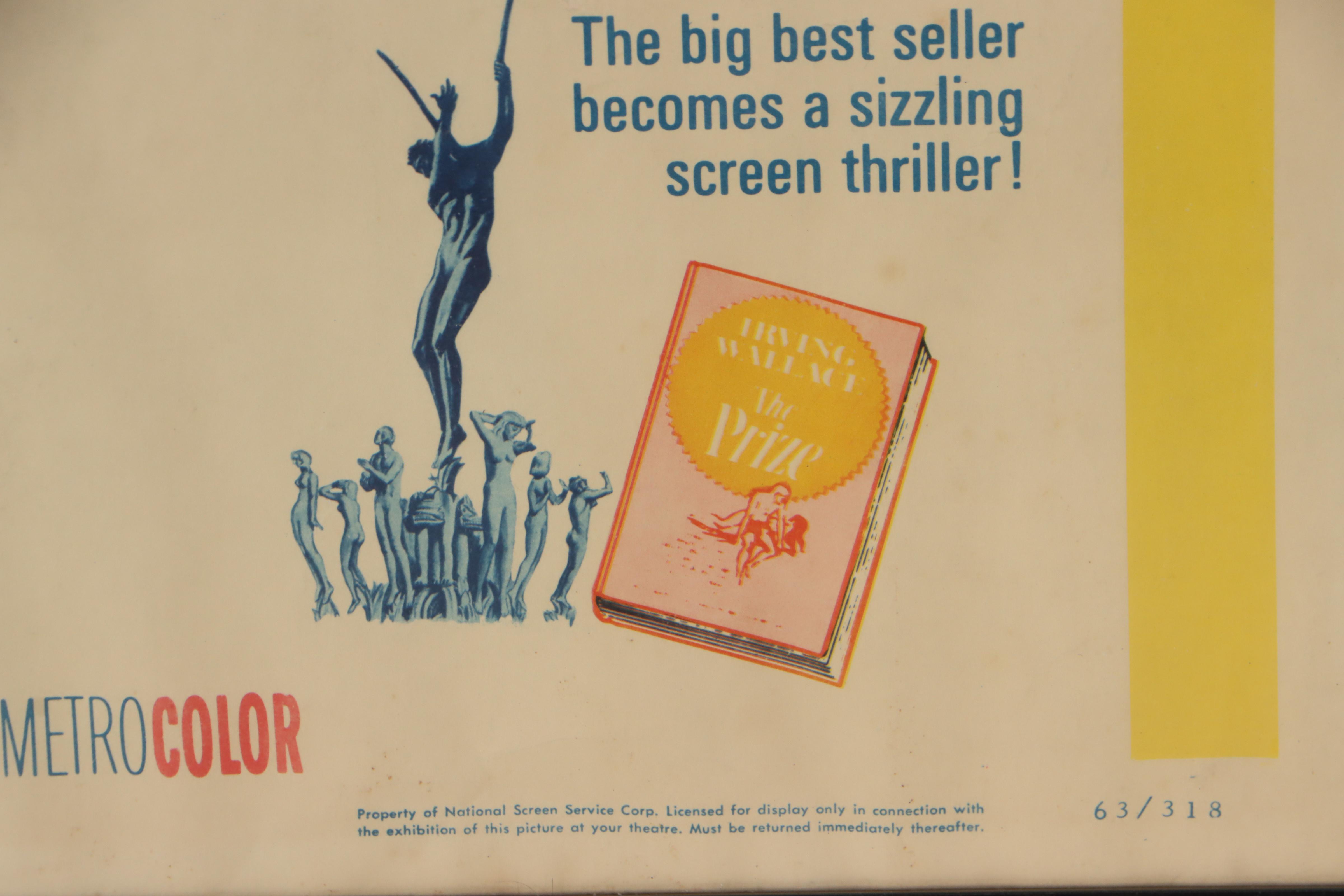 Paul Newman in "The Prize" Theatrical Film Release Poster, 1963