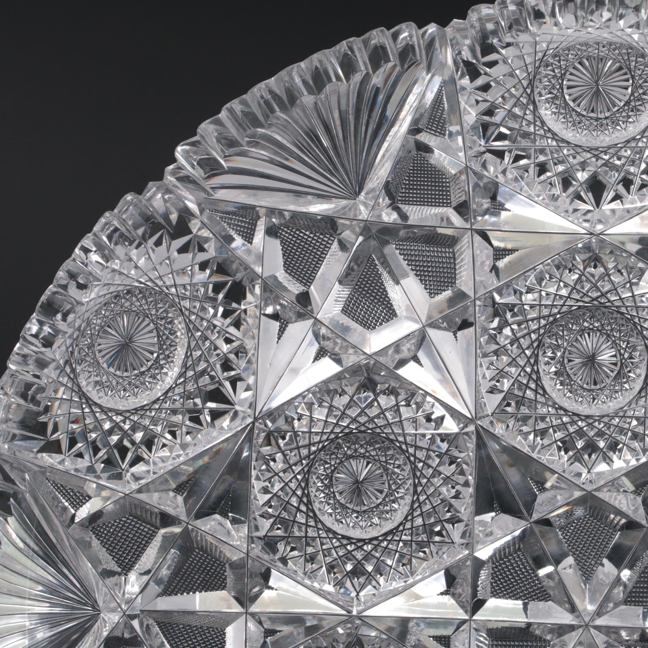 J. Hoare & Co. "Champion" American Brilliant Cut Glass Tray, Early 20th Century