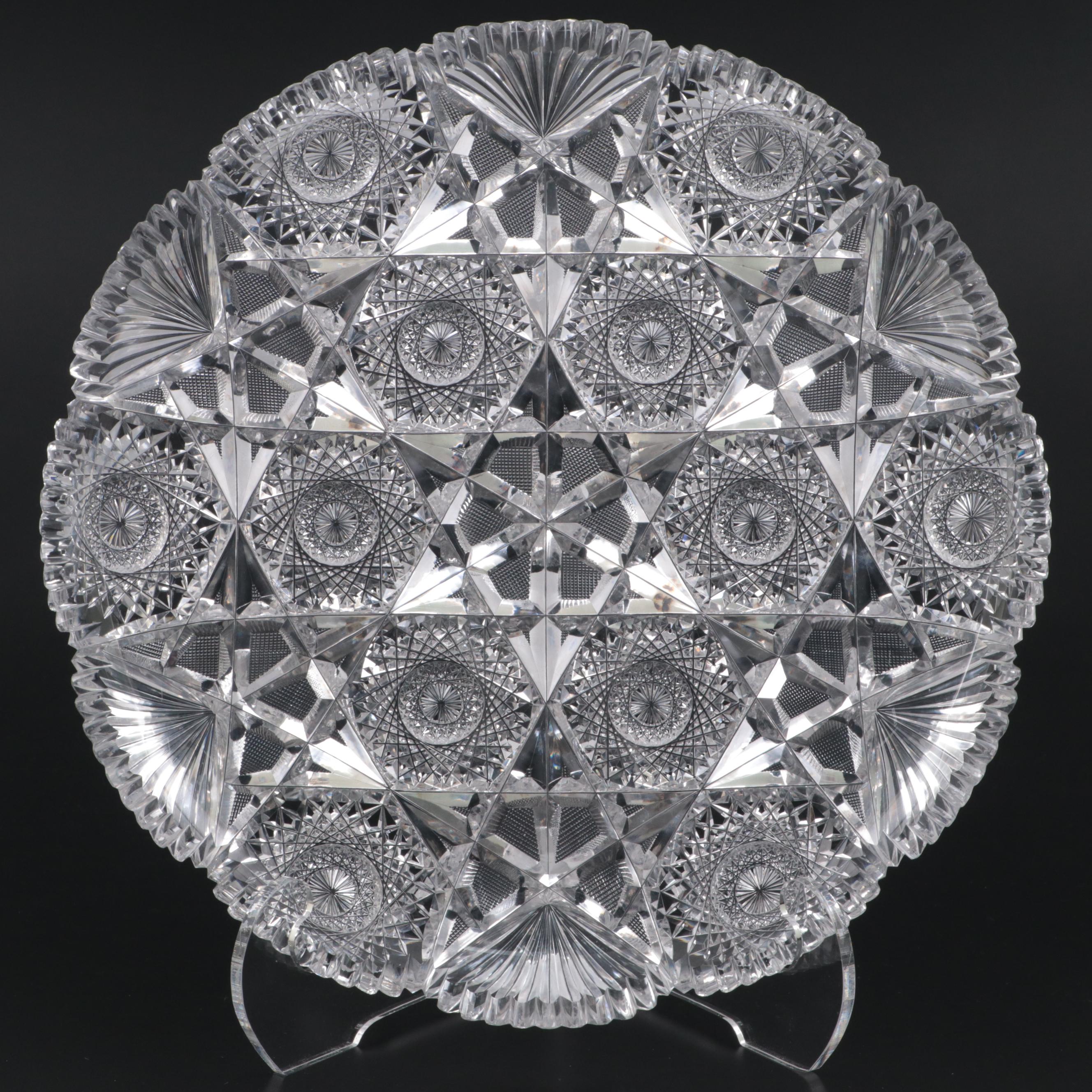 J. Hoare & Co. "Champion" American Brilliant Cut Glass Tray, Early 20th Century