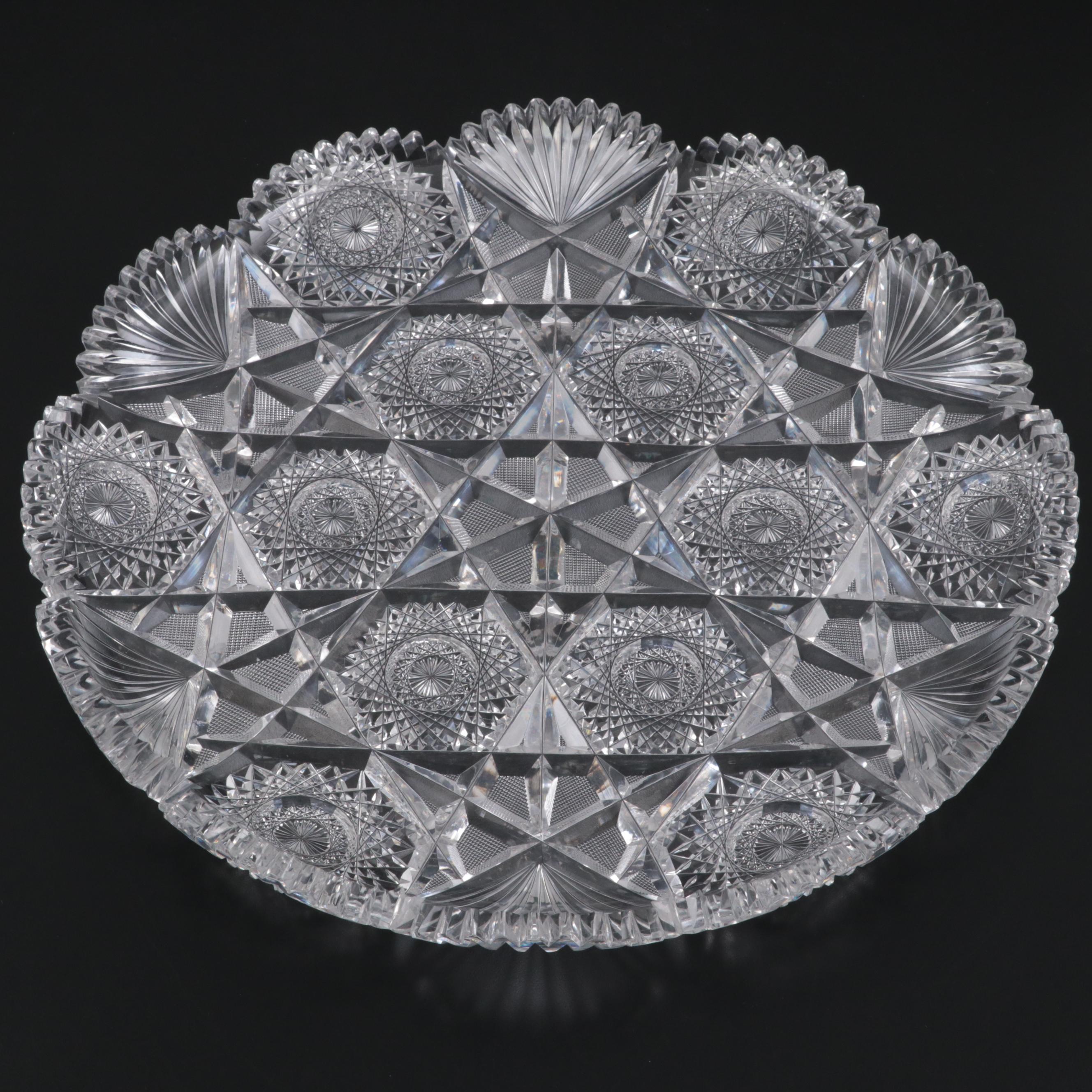 J. Hoare & Co. "Champion" American Brilliant Cut Glass Tray, Early 20th Century