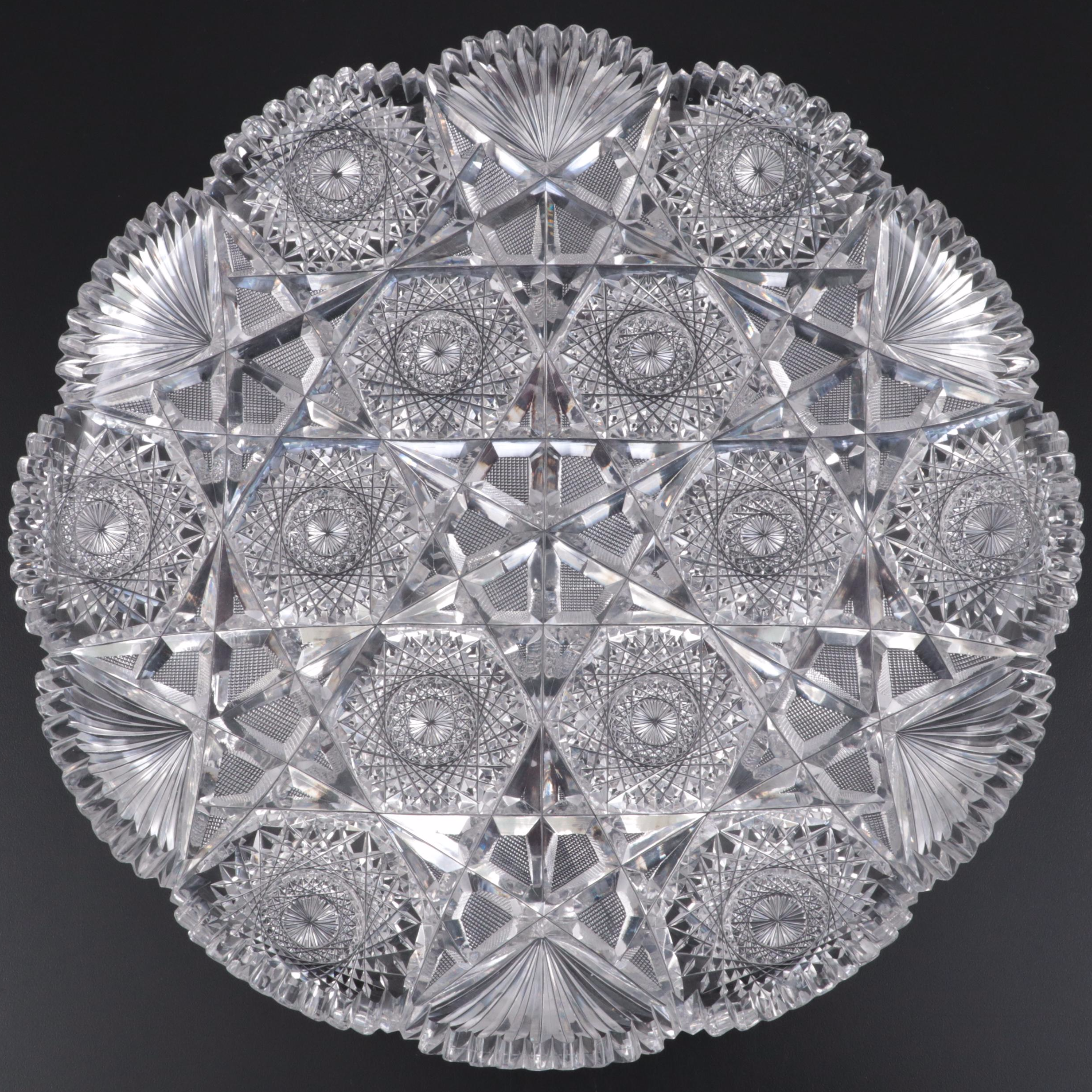 J. Hoare & Co. "Champion" American Brilliant Cut Glass Tray, Early 20th Century