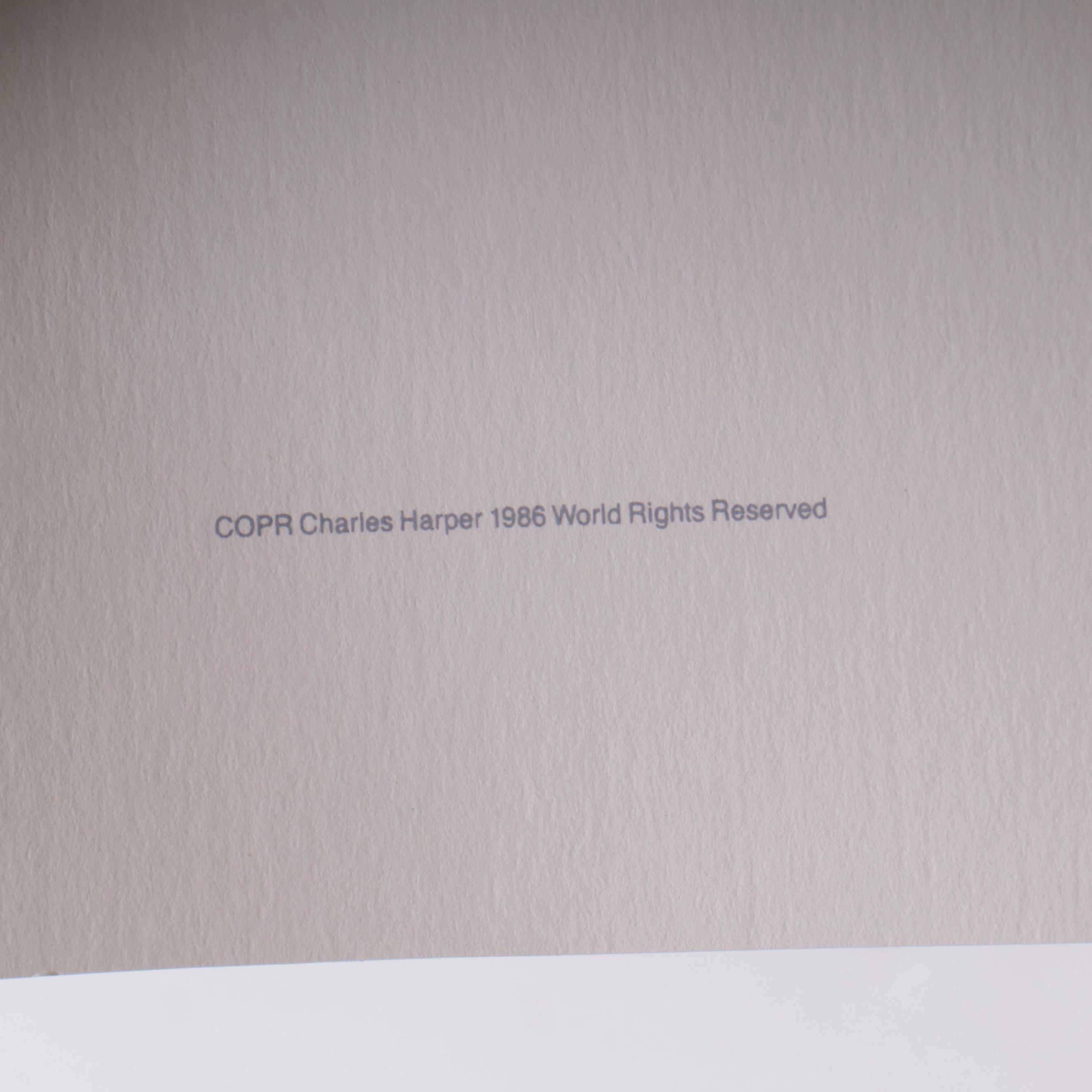 Charley Harper Serigraph "Brrrdbath," 1986