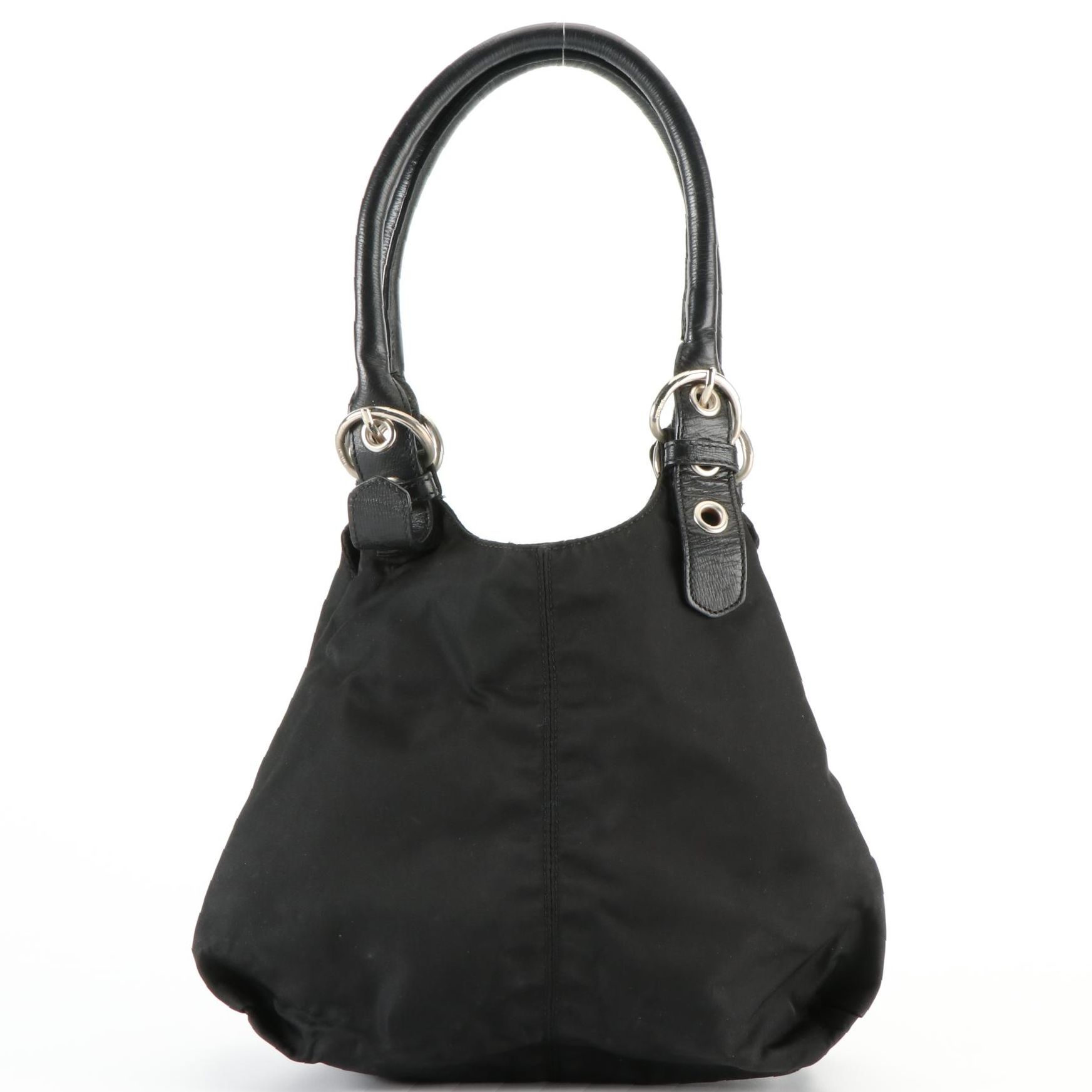 Prada Tessuto Shoulder Bag in Nylon and Saffiano Leather Trim