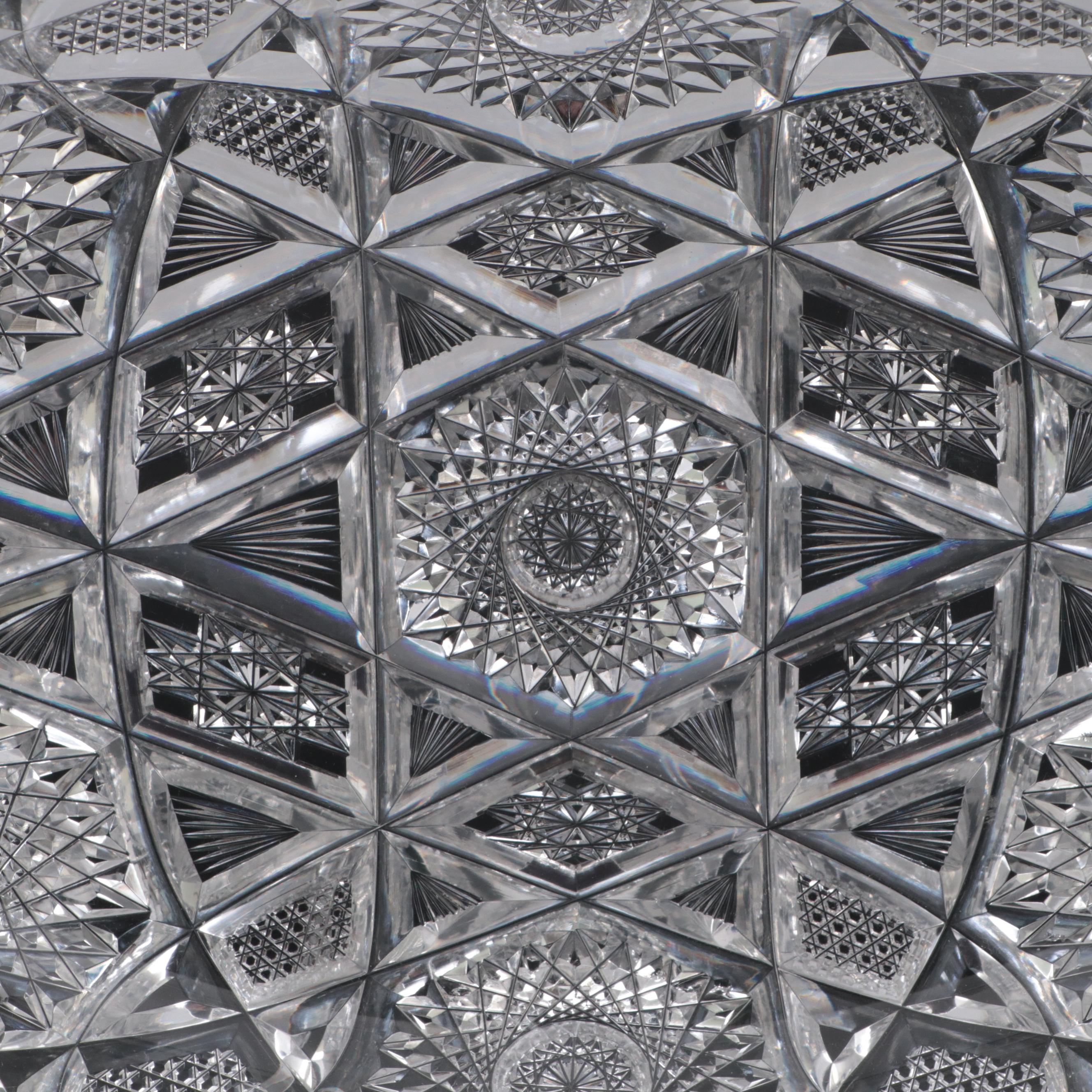 L. Straus & Sons "Goldenrod" American Brilliant Cut Glass Ice Cream