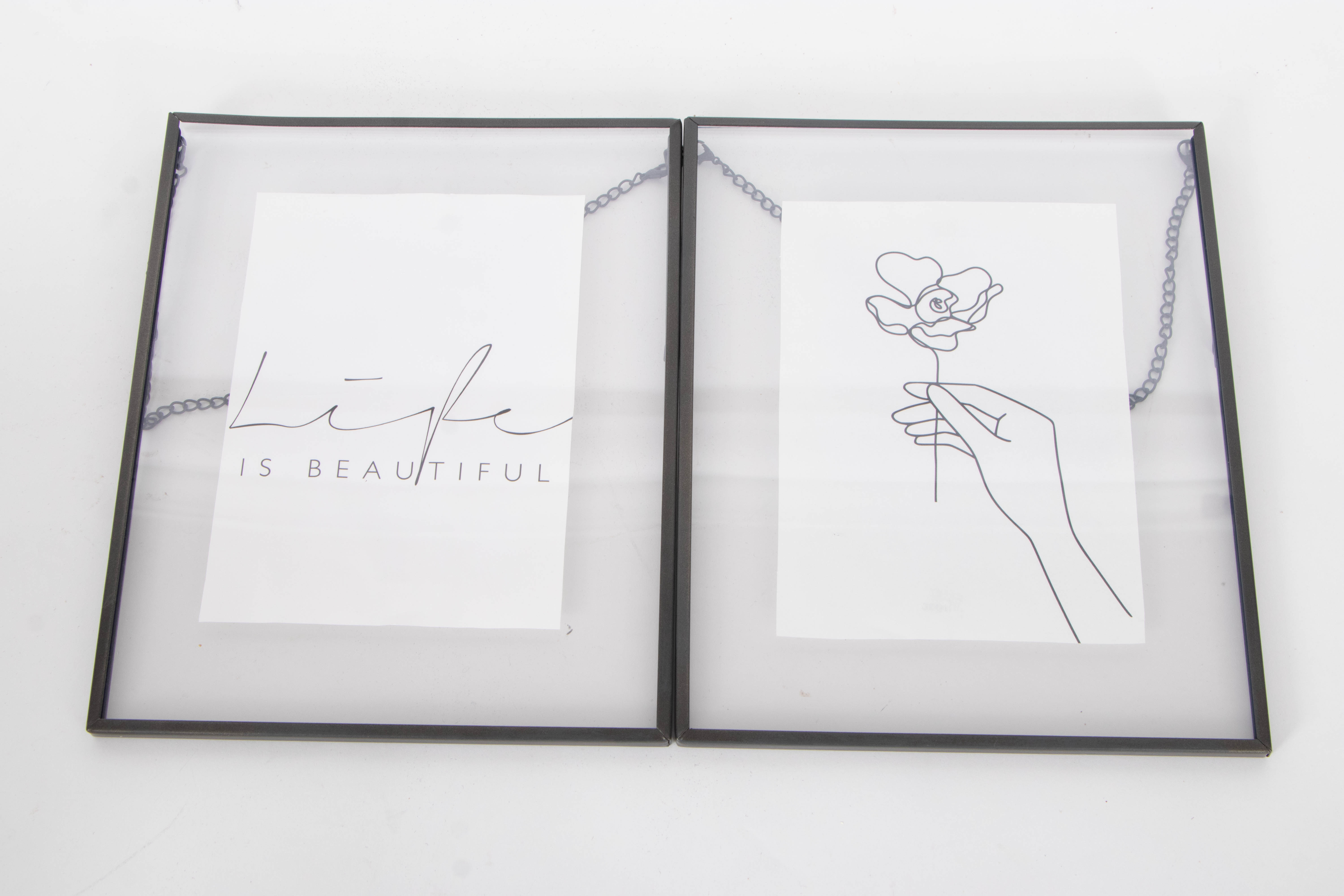 Three Graduated Decorative Boxes with Four Frames