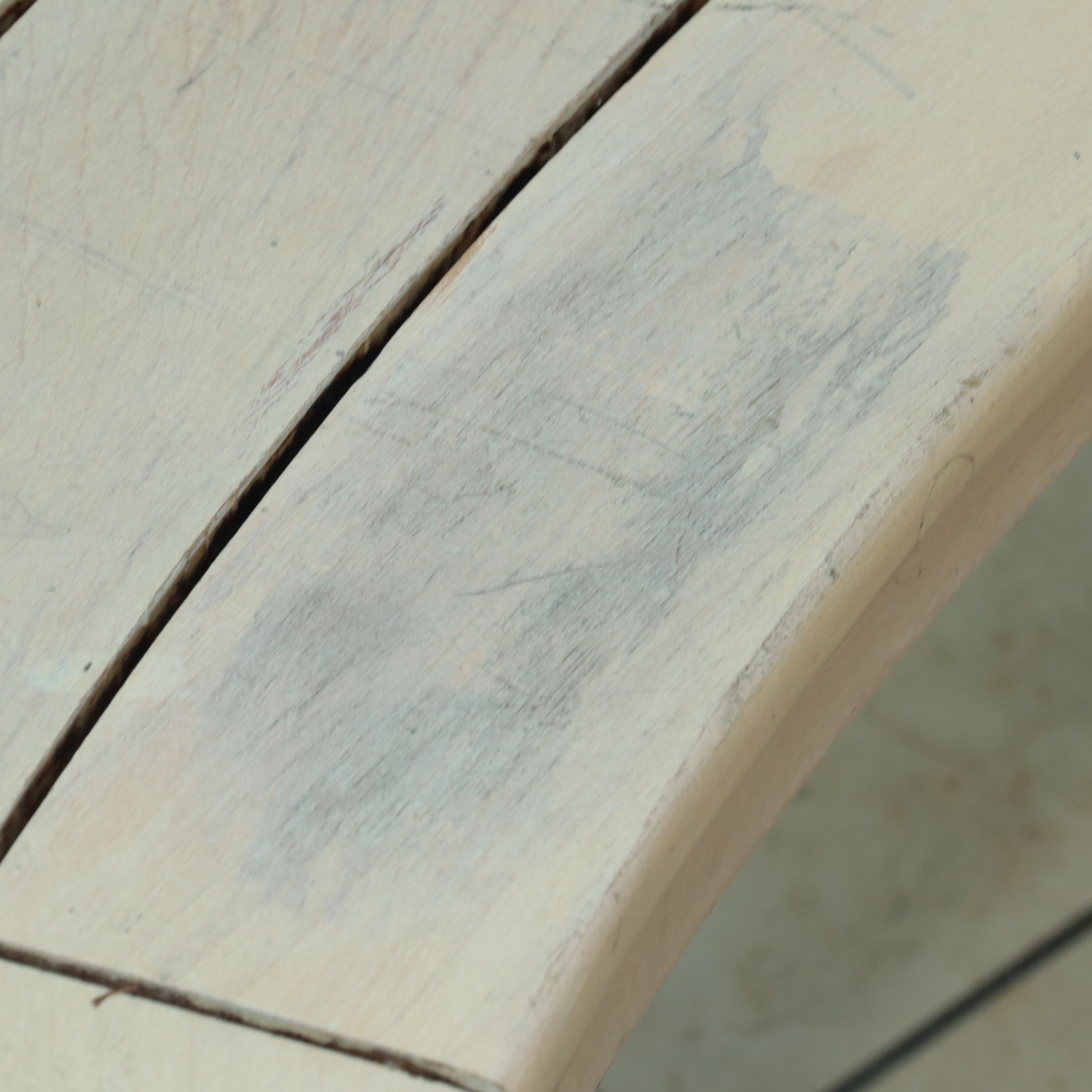 Pair of Large Curved Wood Benches