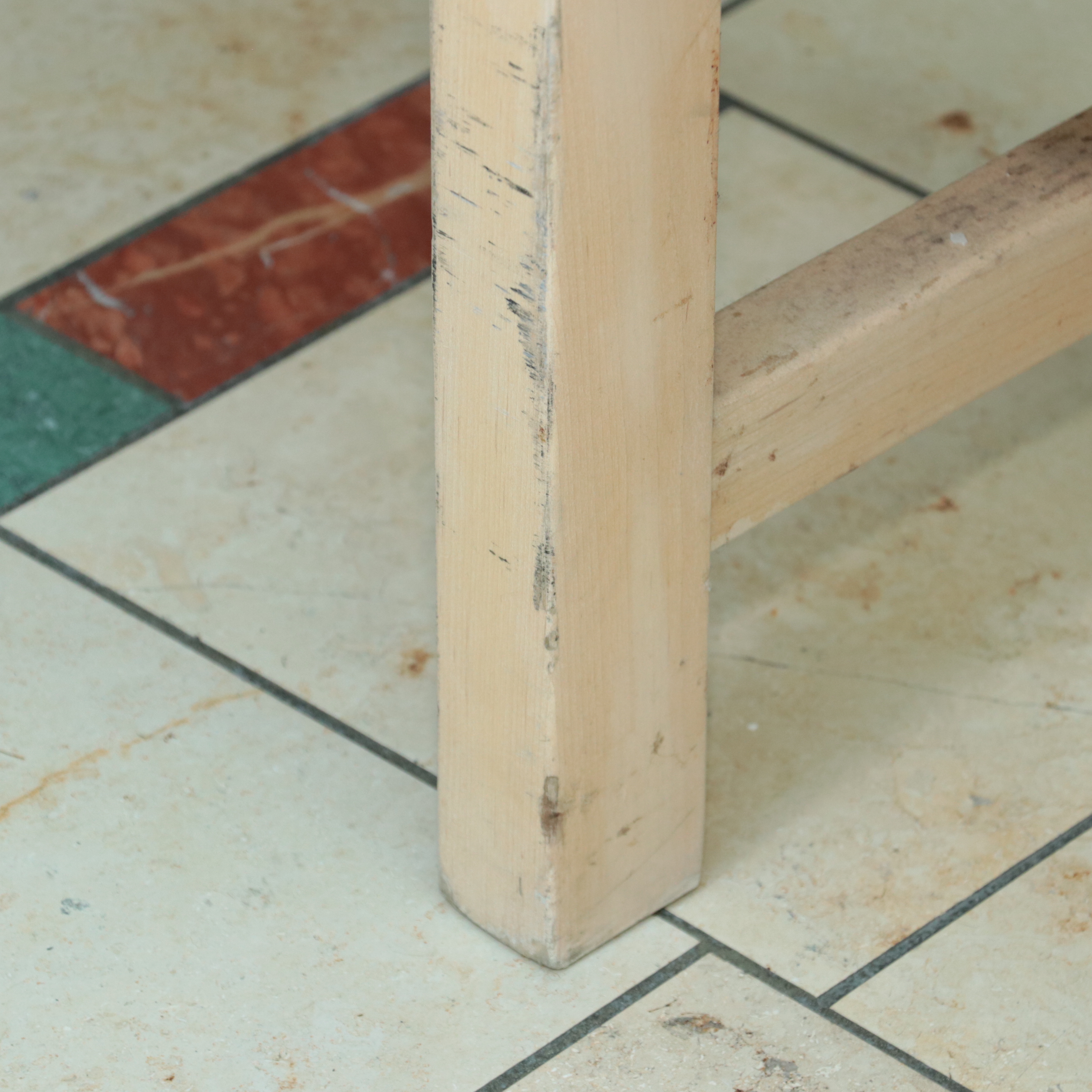 Pair of Large Curved Wood Benches