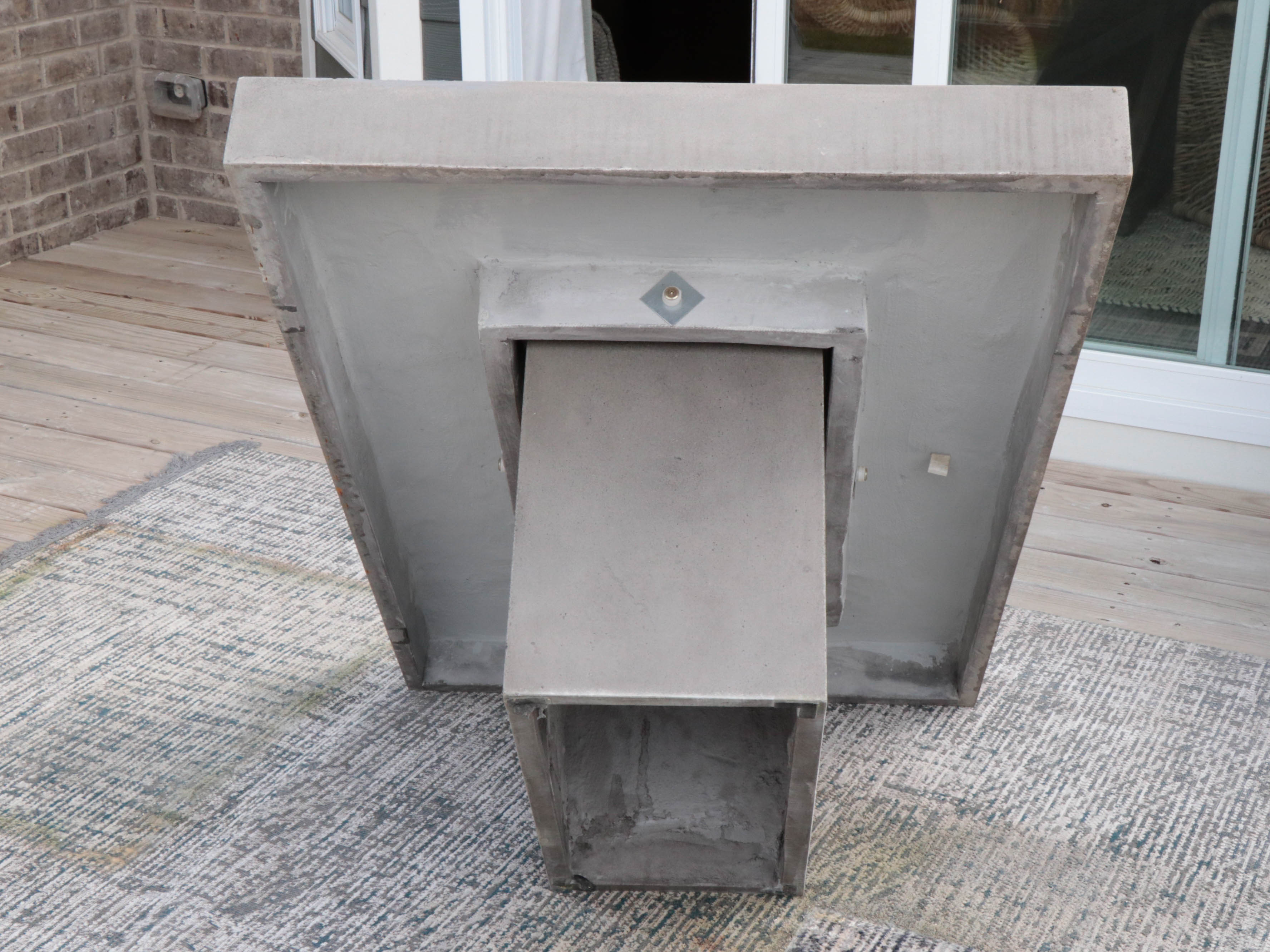 Contemporary Floating Slab Concrete Patio Table